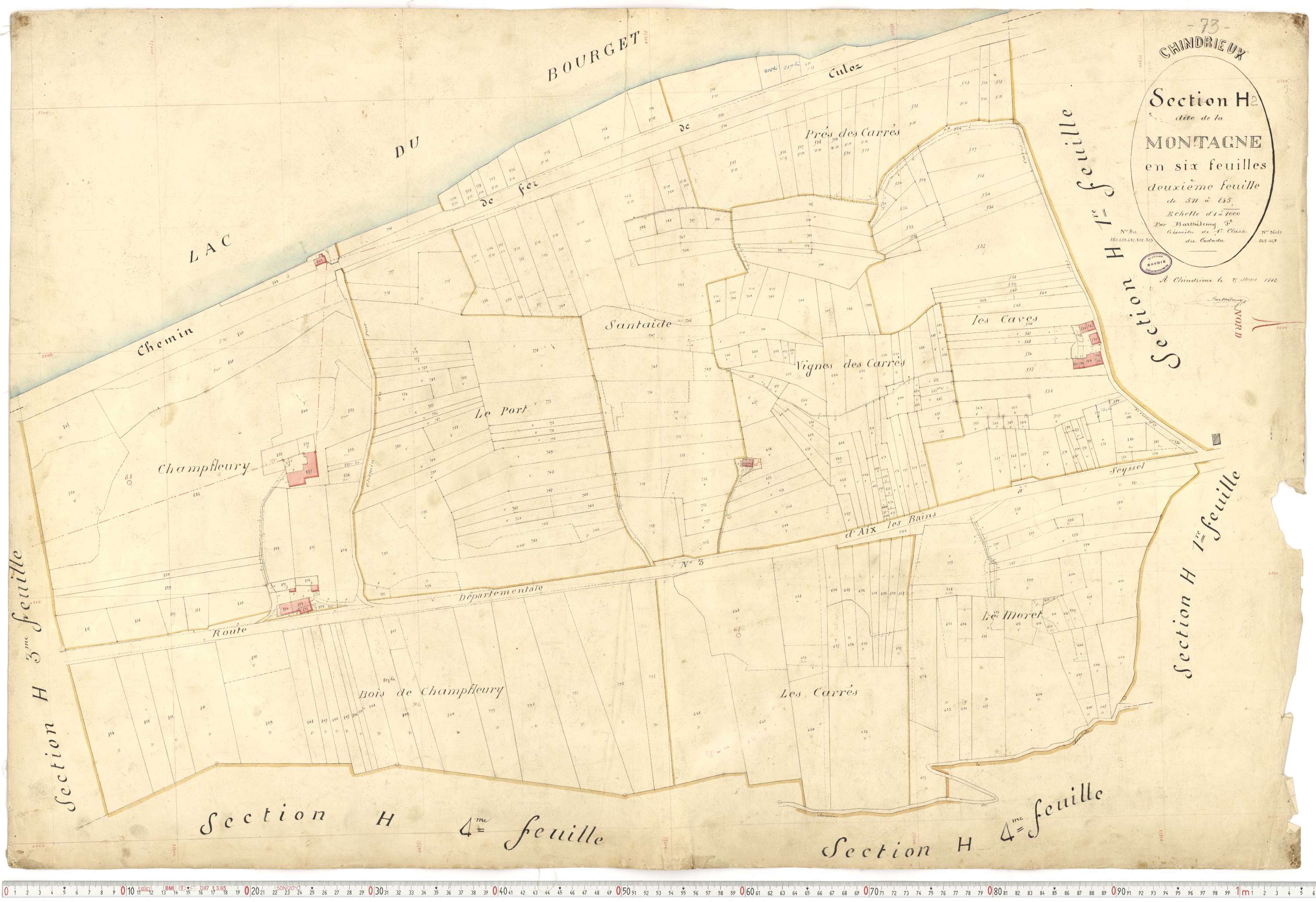 Chindrieux - Cadastre français (1883).