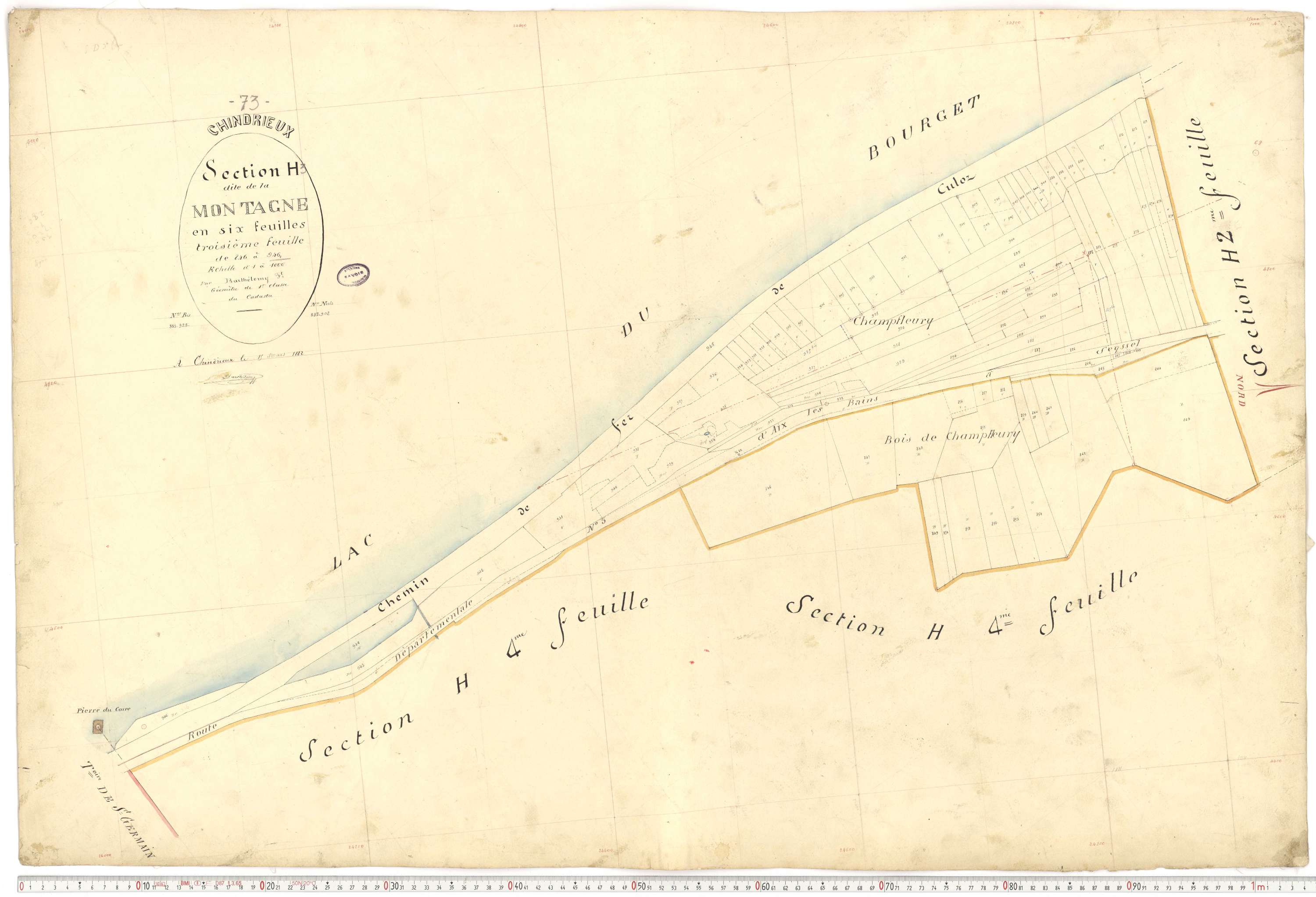 Chindrieux - Cadastre français (1883).