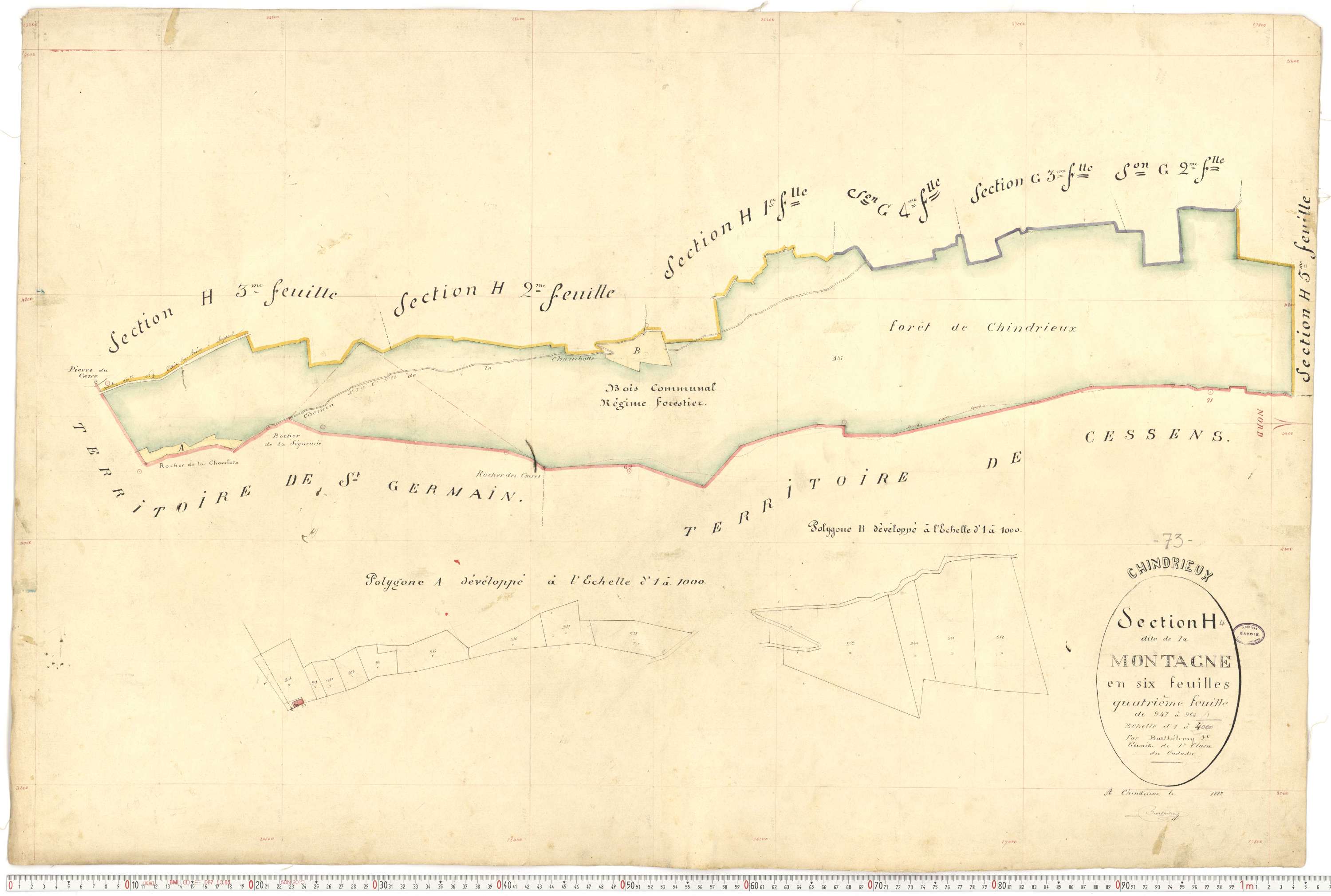 Chindrieux - Cadastre français (1883).