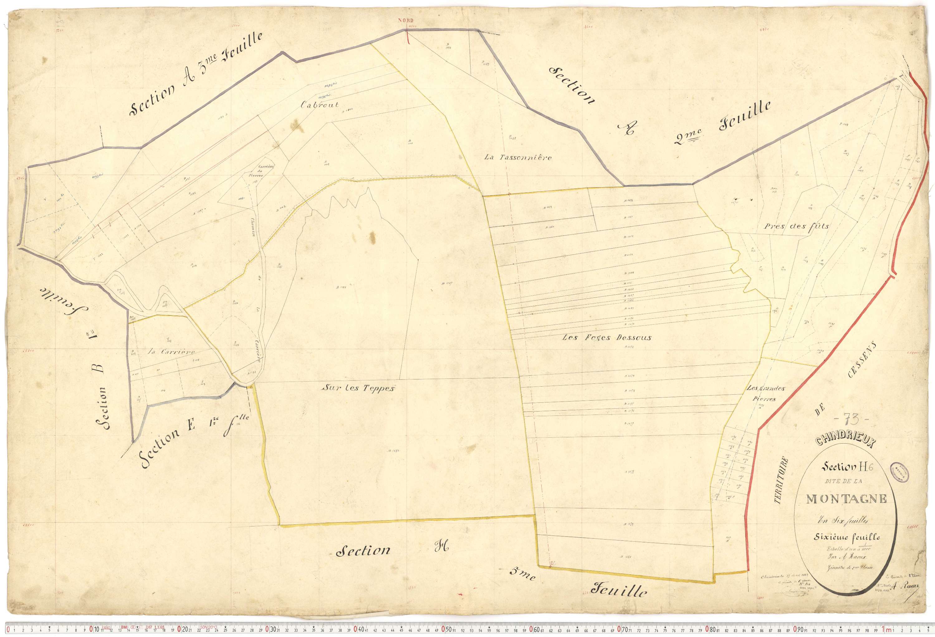 Chindrieux - Cadastre français (1883).