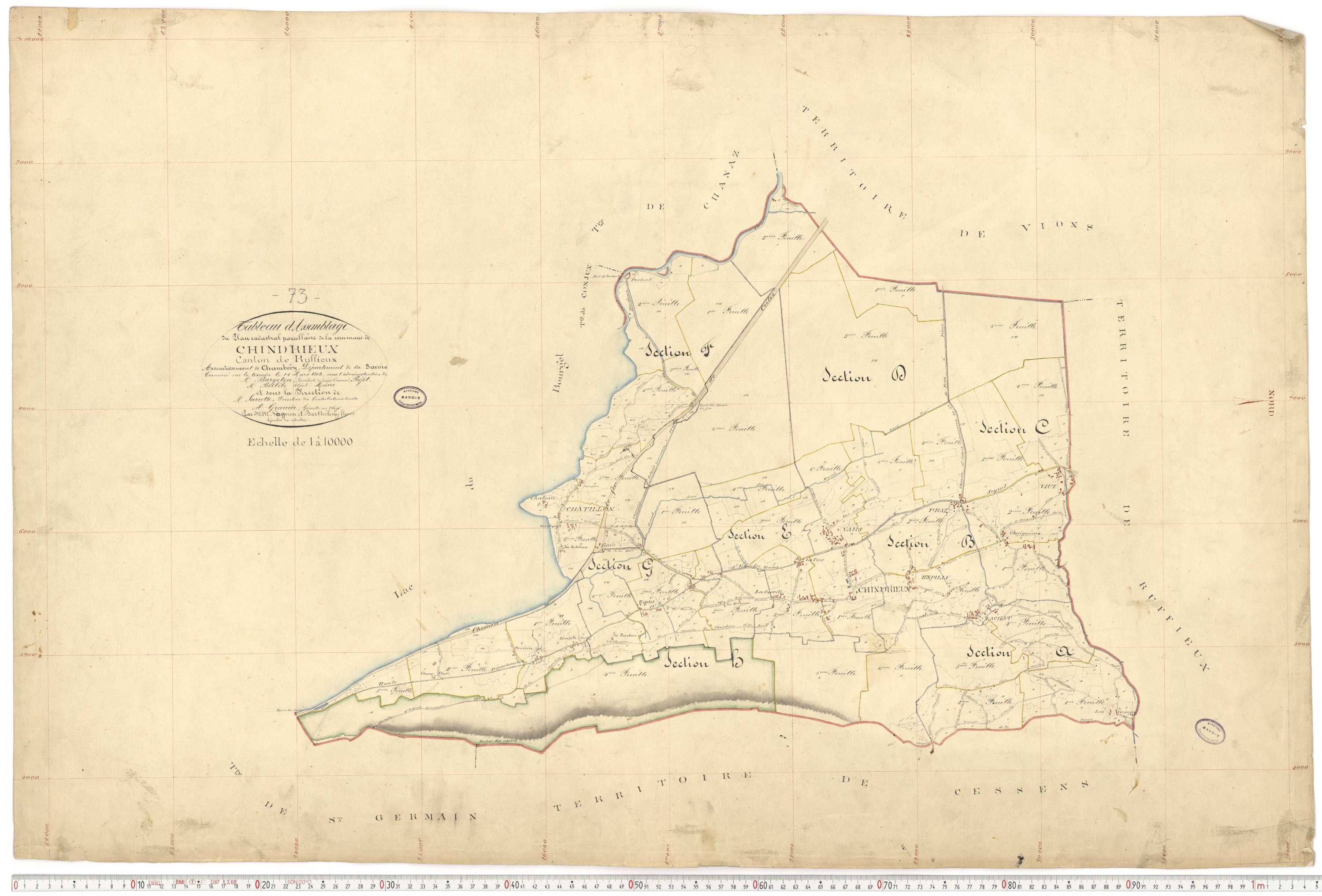 Chindrieux - Cadastre français (1883).
