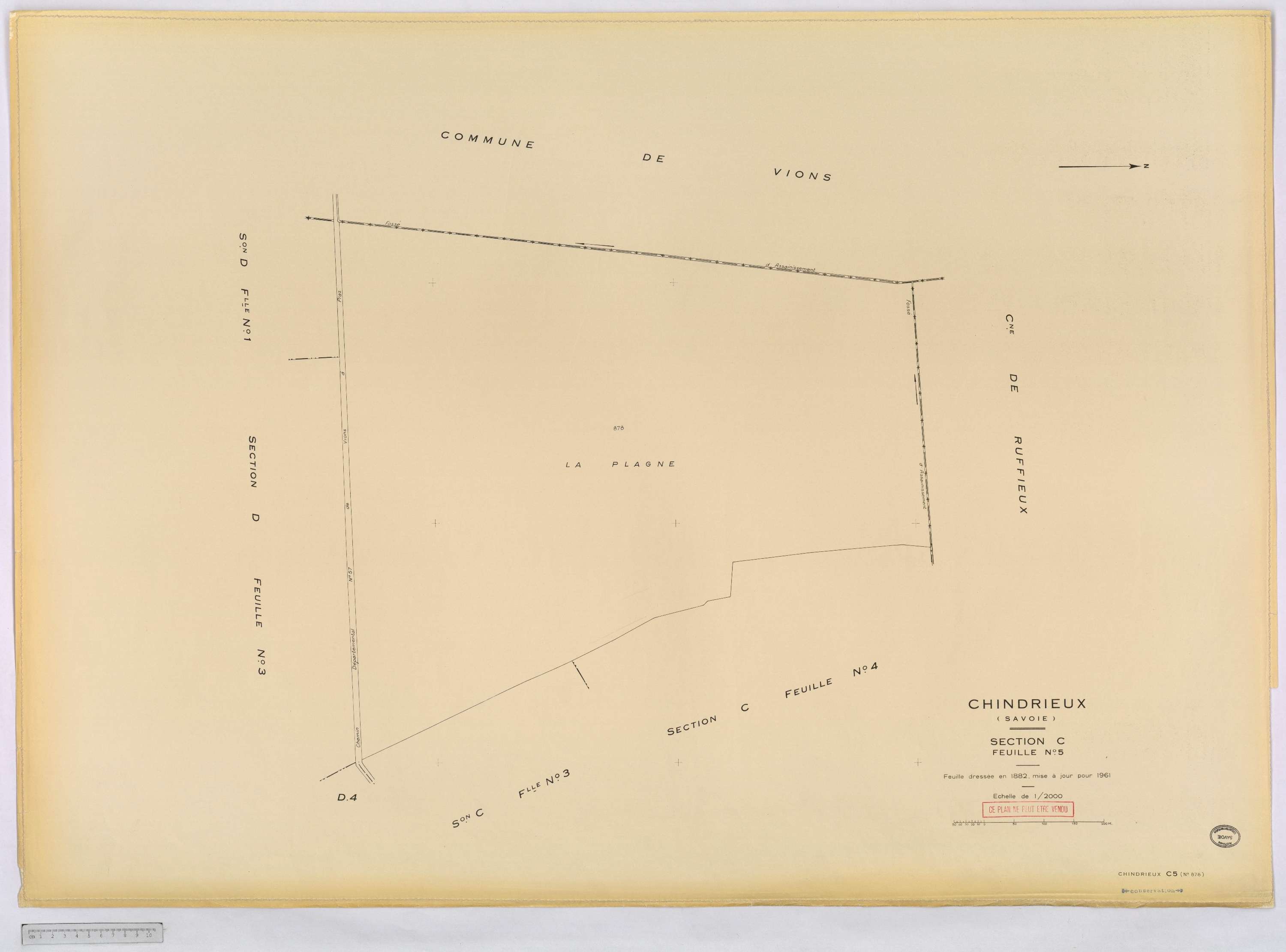 Chindrieux - Cadastre rénové, version définitive (1961).