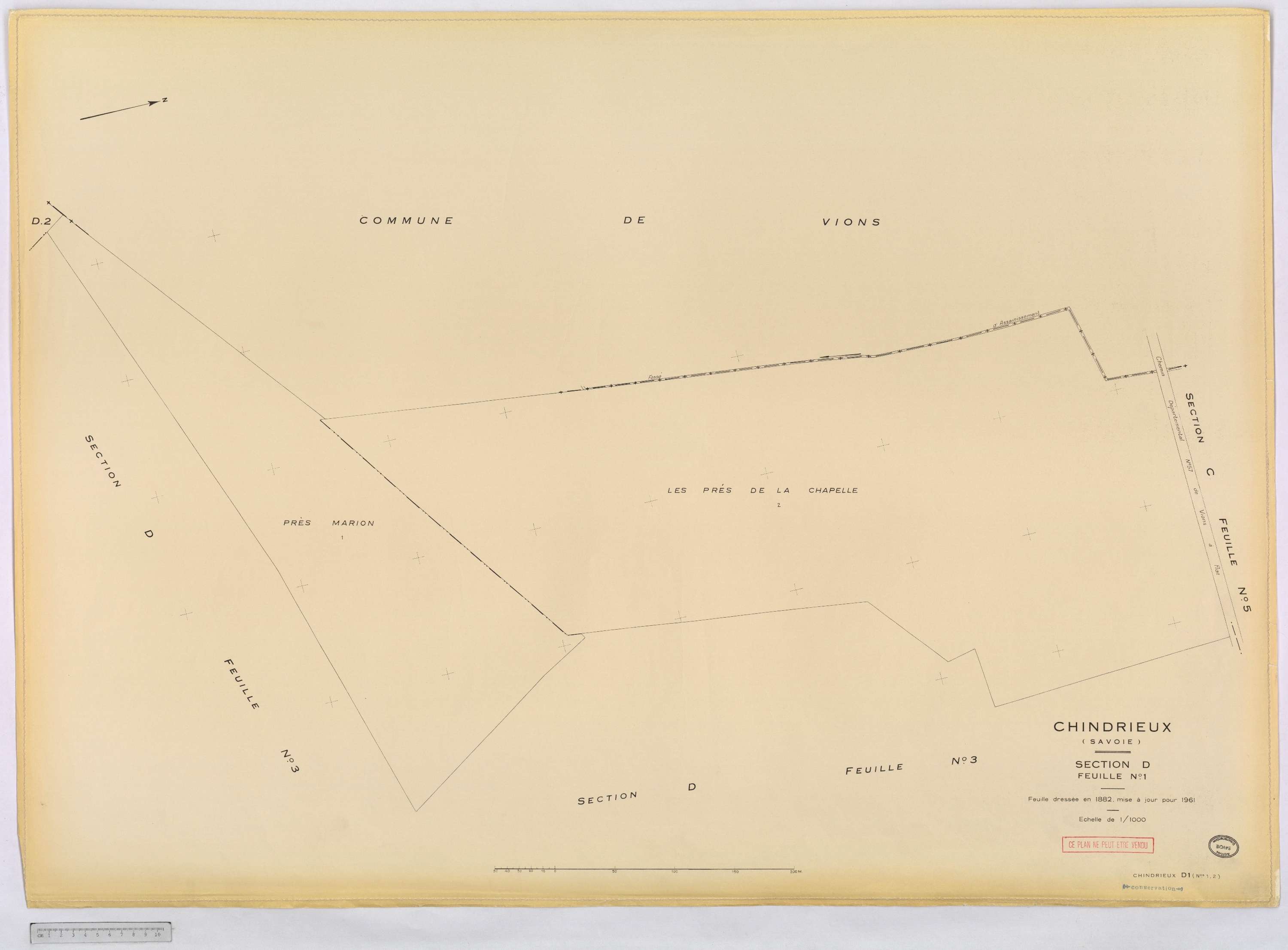 Chindrieux - Cadastre rénové, version définitive (1961).