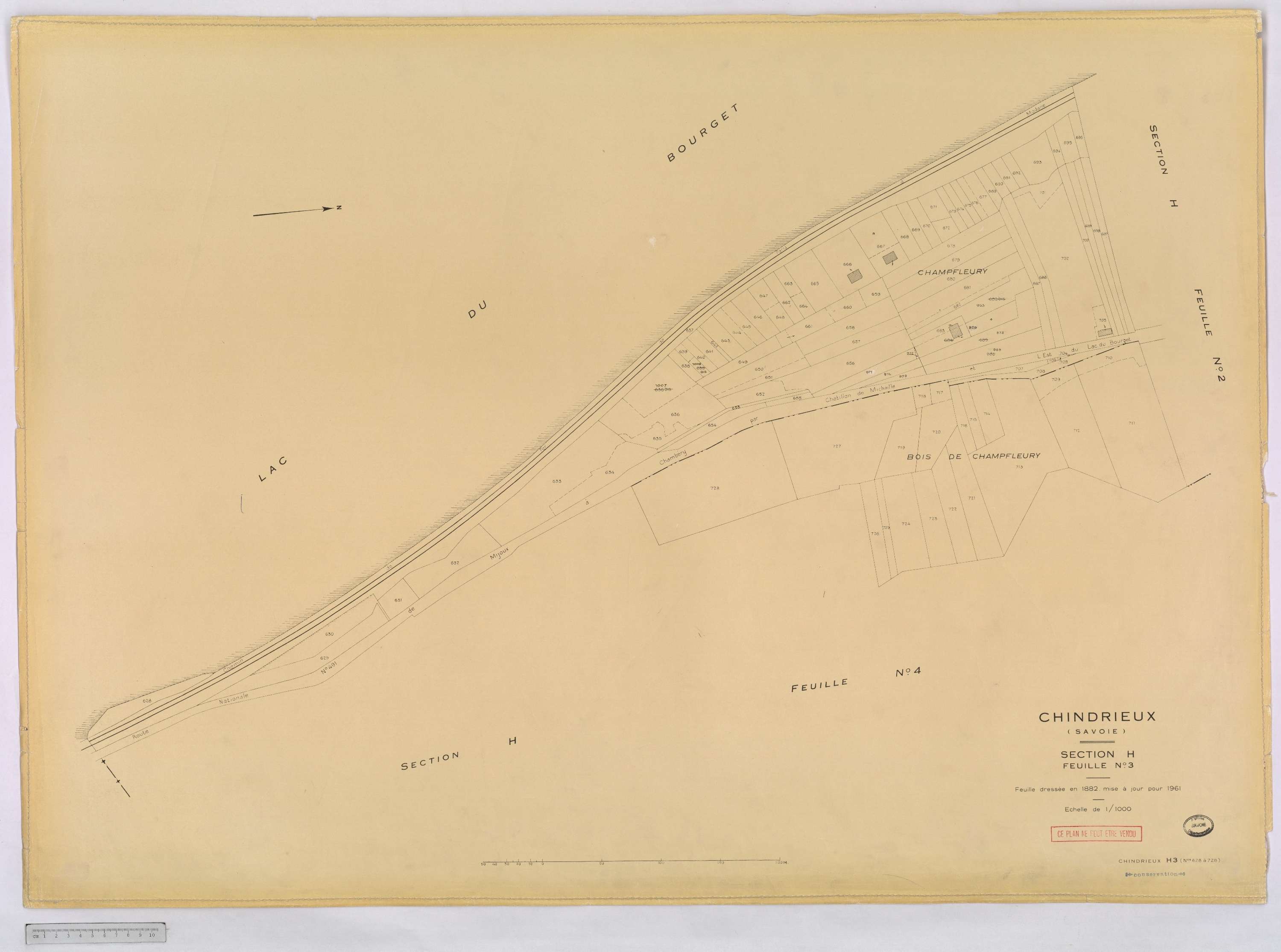 Chindrieux - Cadastre rénové, version définitive (1961).