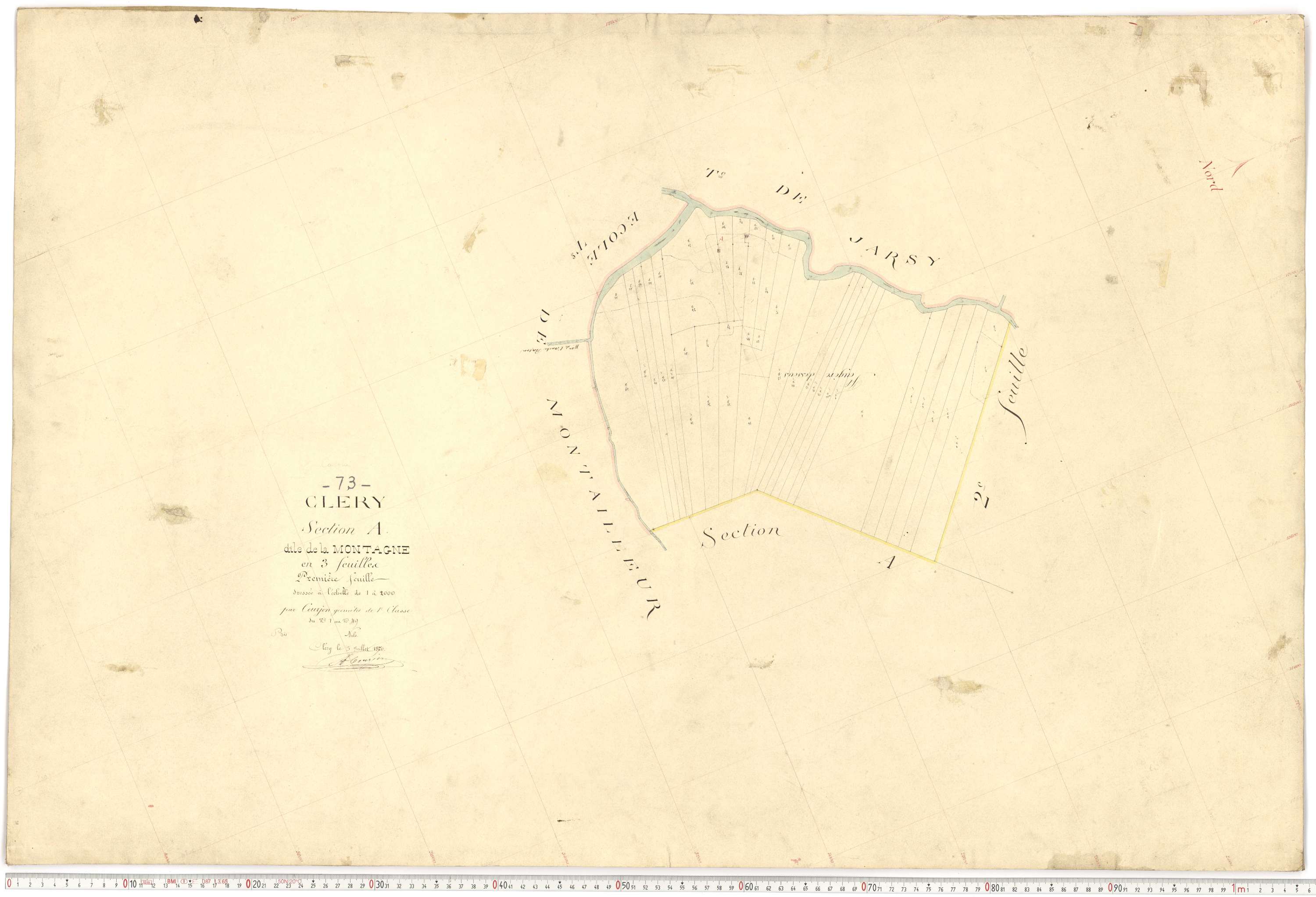 Cléry - Plans cadastraux du premier cadastre français.