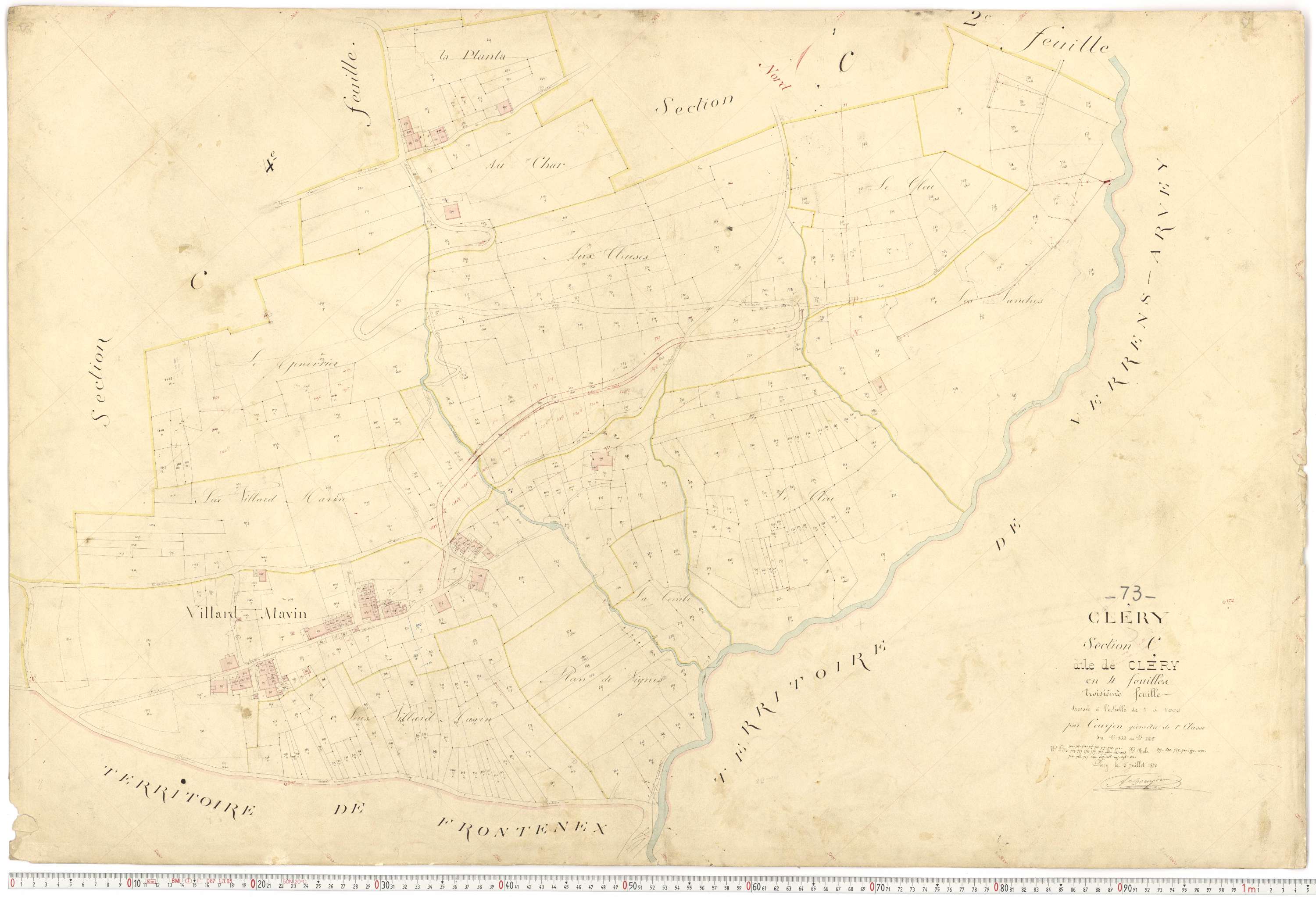 Cléry - Plans cadastraux du premier cadastre français.