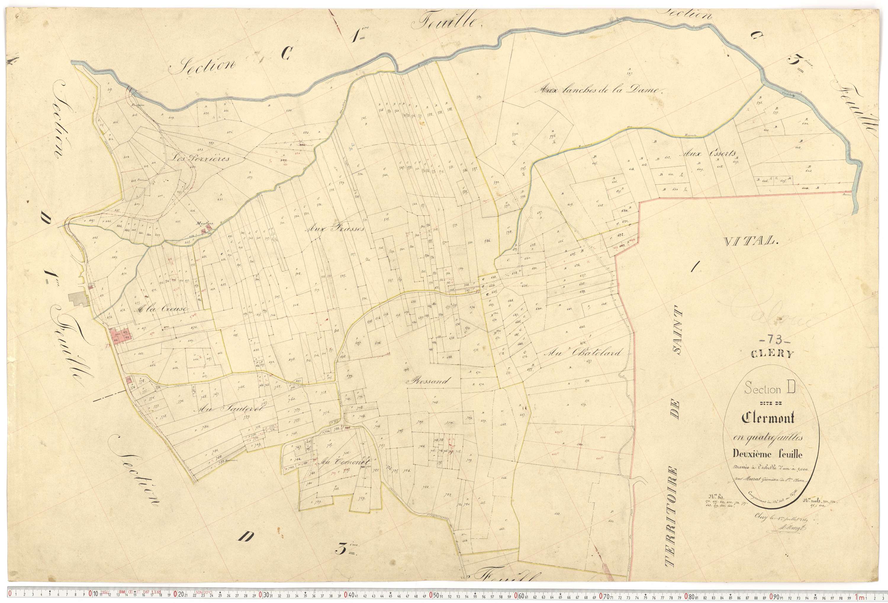 Cléry - Plans cadastraux du premier cadastre français.