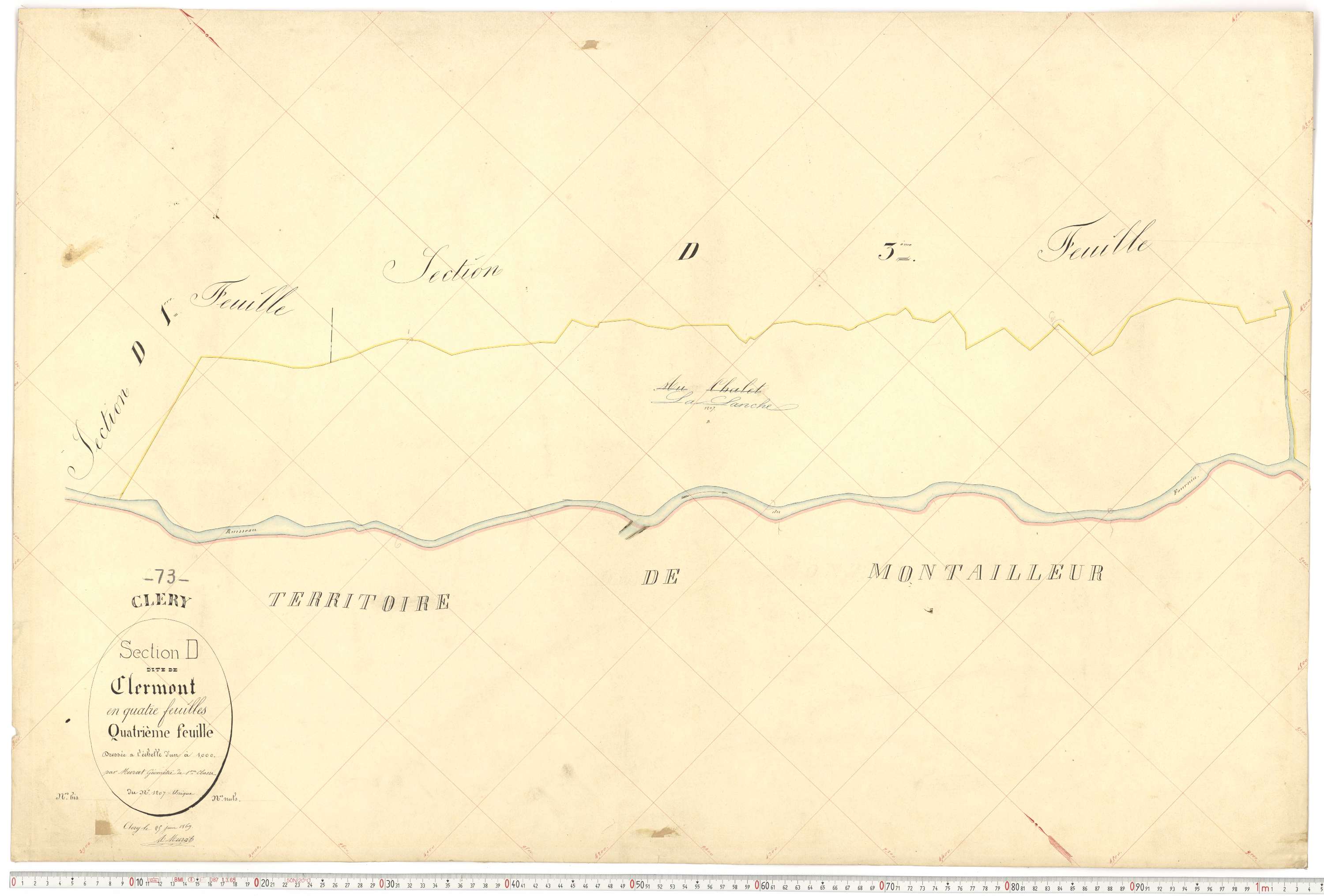 Cléry - Plans cadastraux du premier cadastre français.