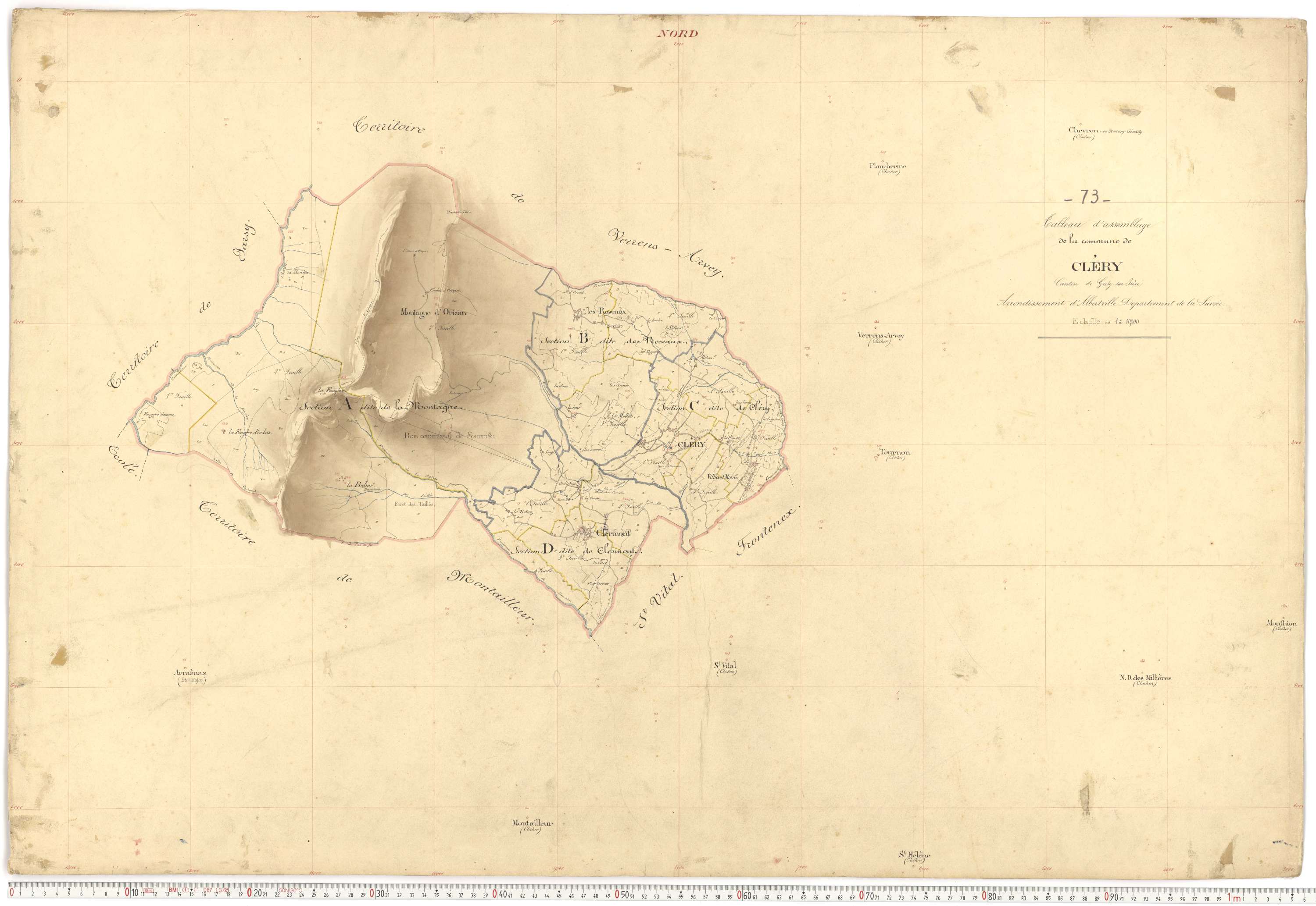 Cléry - Plans cadastraux du premier cadastre français.