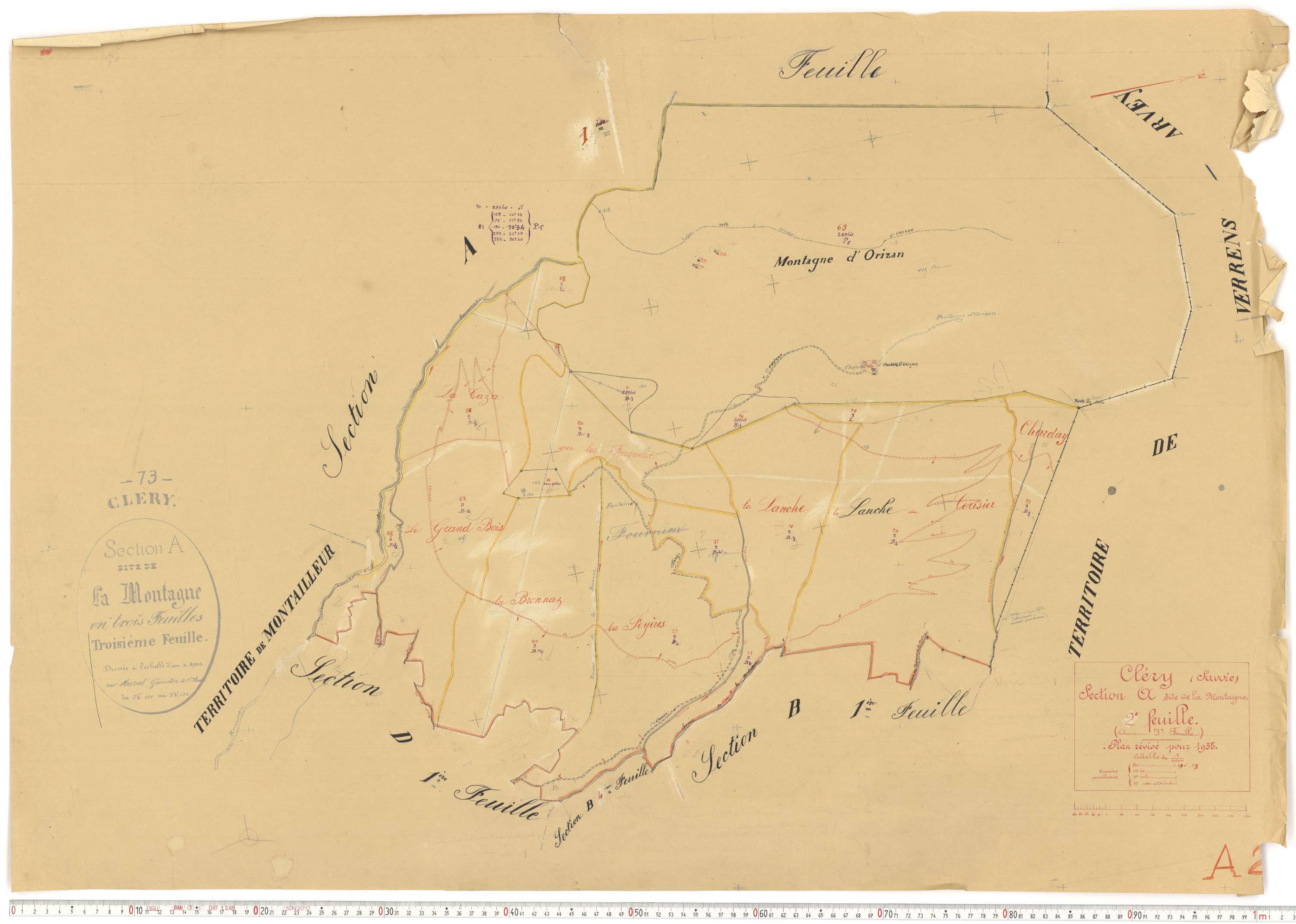 Cléry - Cadastre rénové (1935).