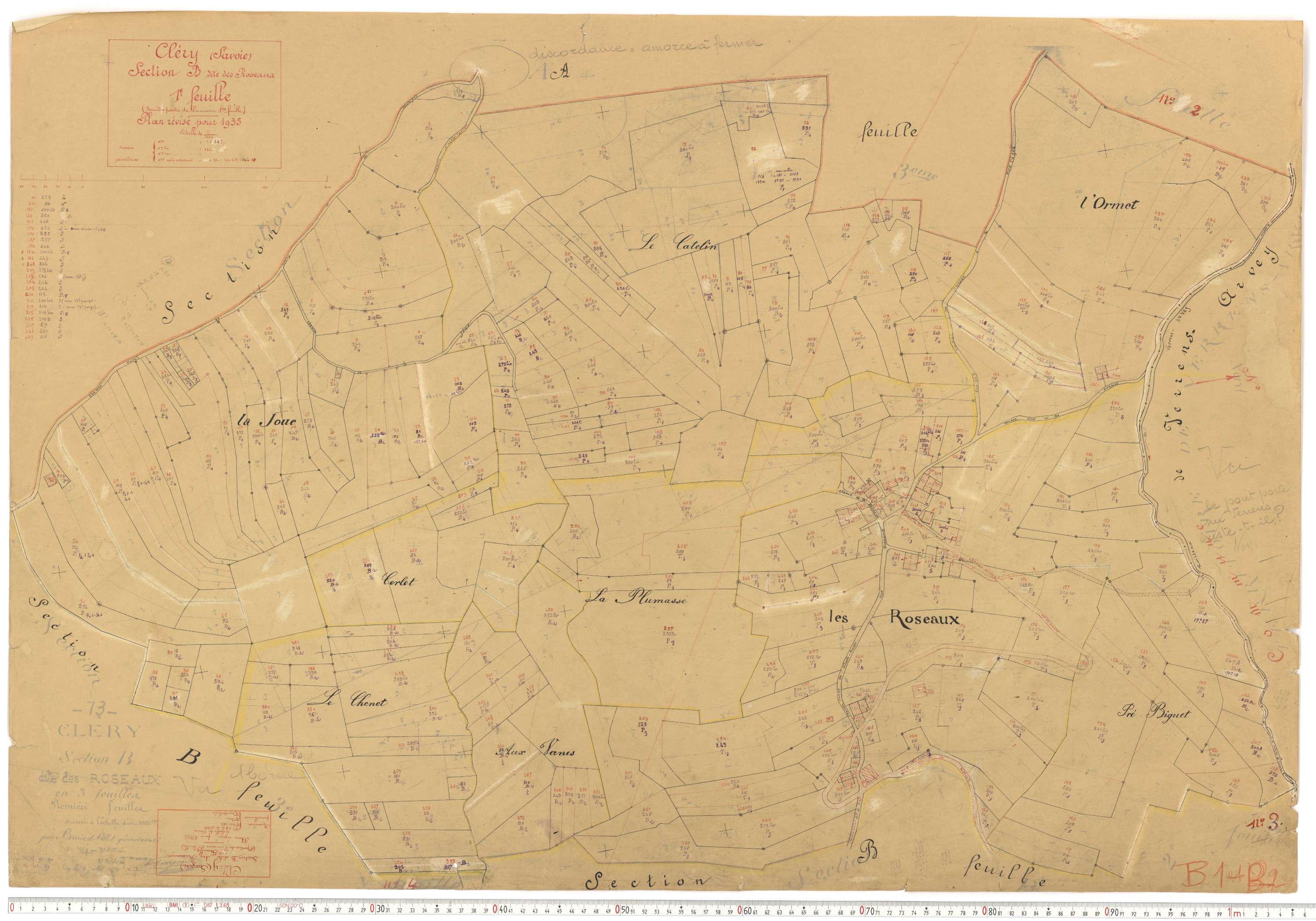 Cléry - Cadastre rénové (1935).