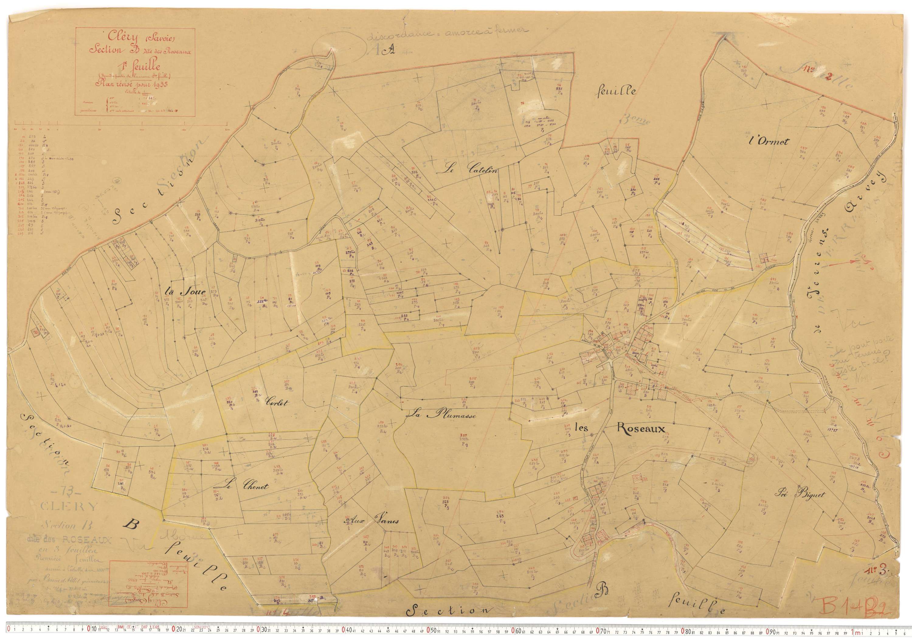 Cléry - Cadastre rénové (1935).