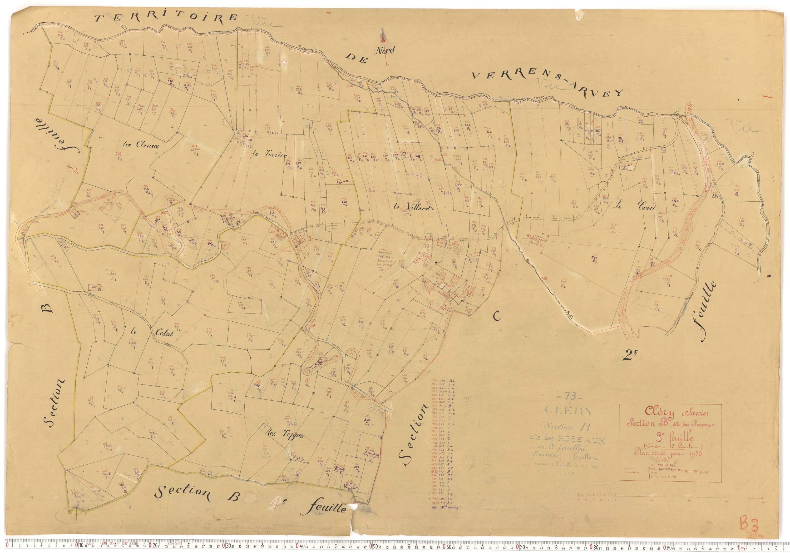 Cléry - Cadastre rénové (1935).