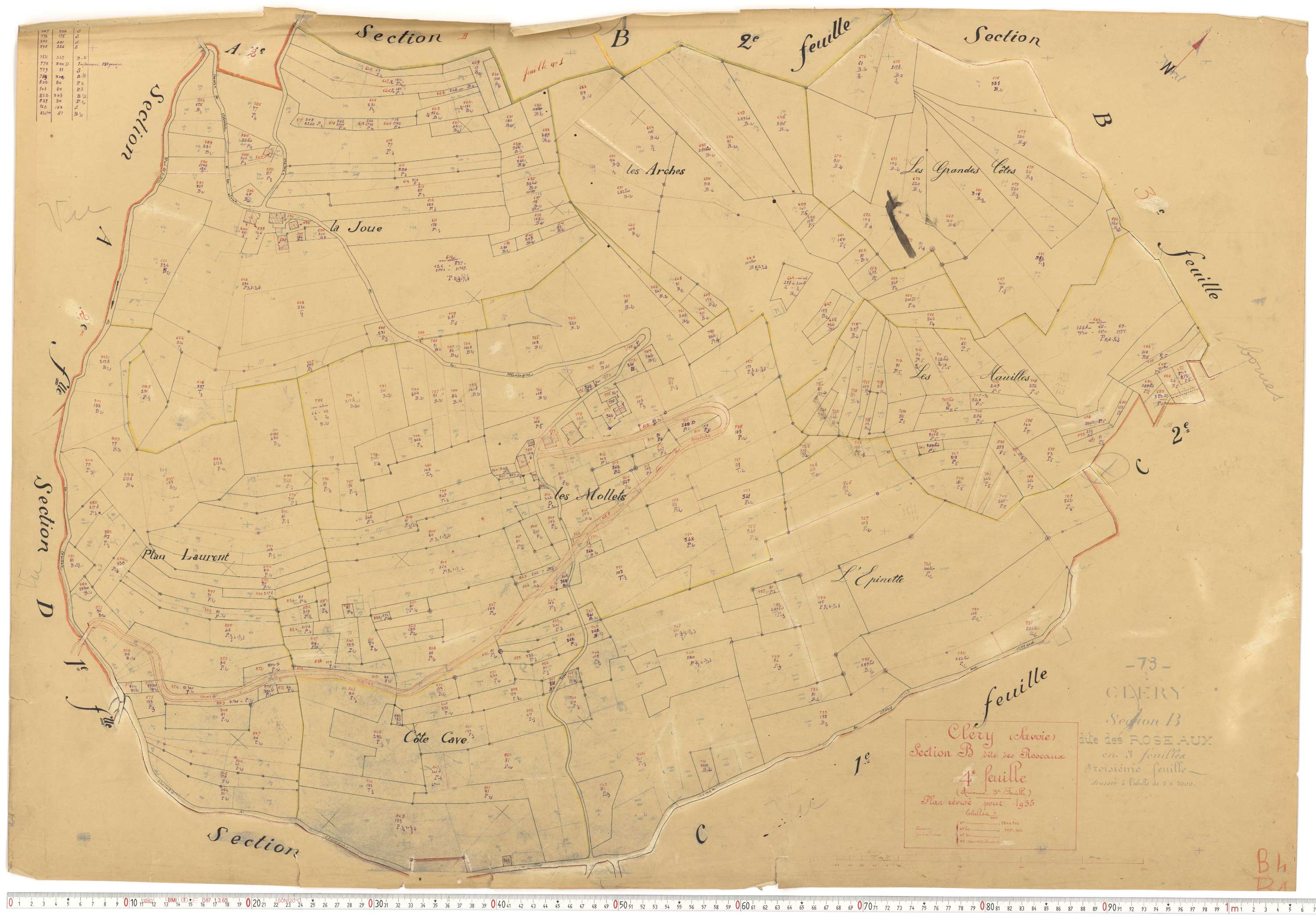 Cléry - Cadastre rénové (1935).