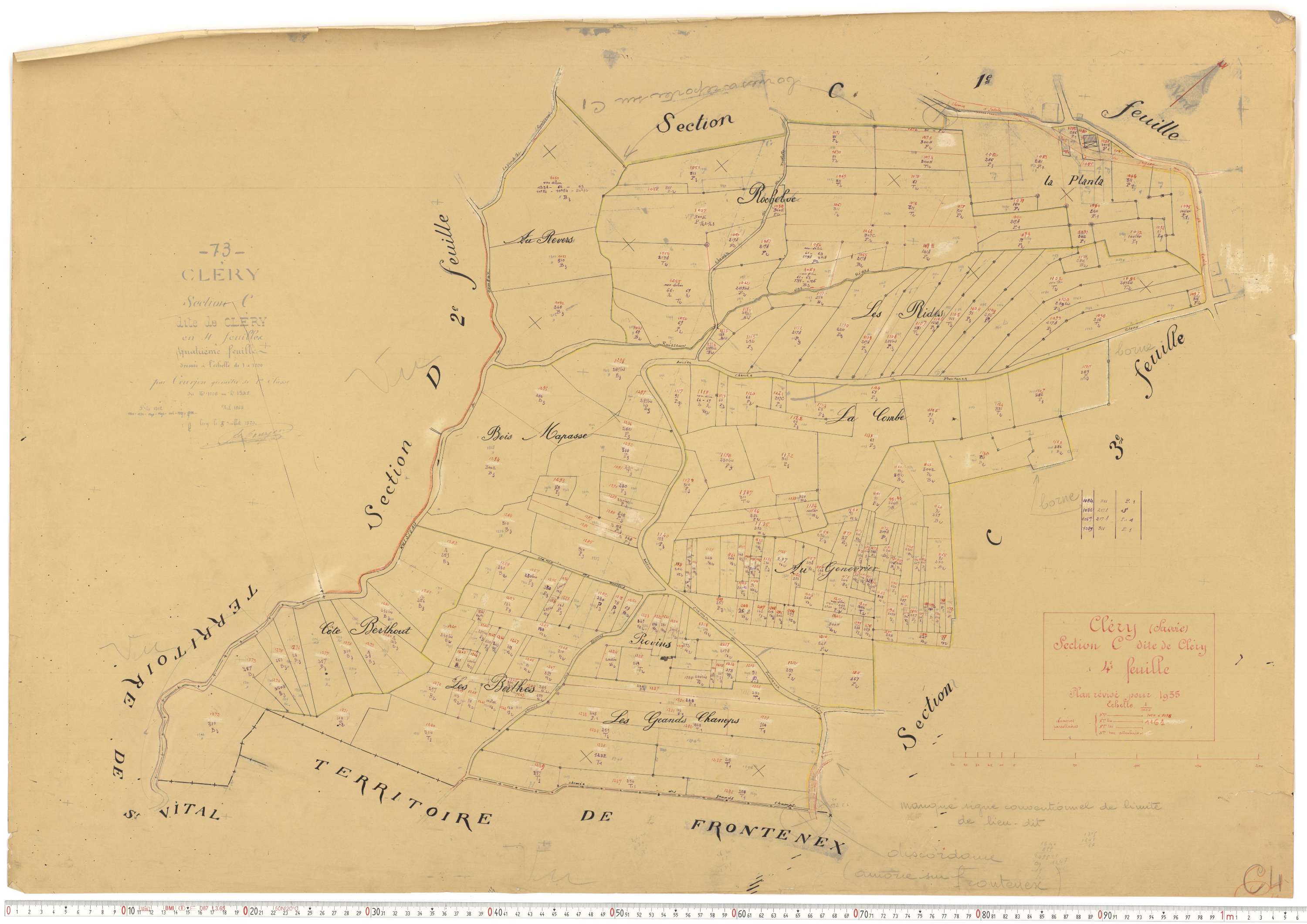 Cléry - Cadastre rénové (1935).