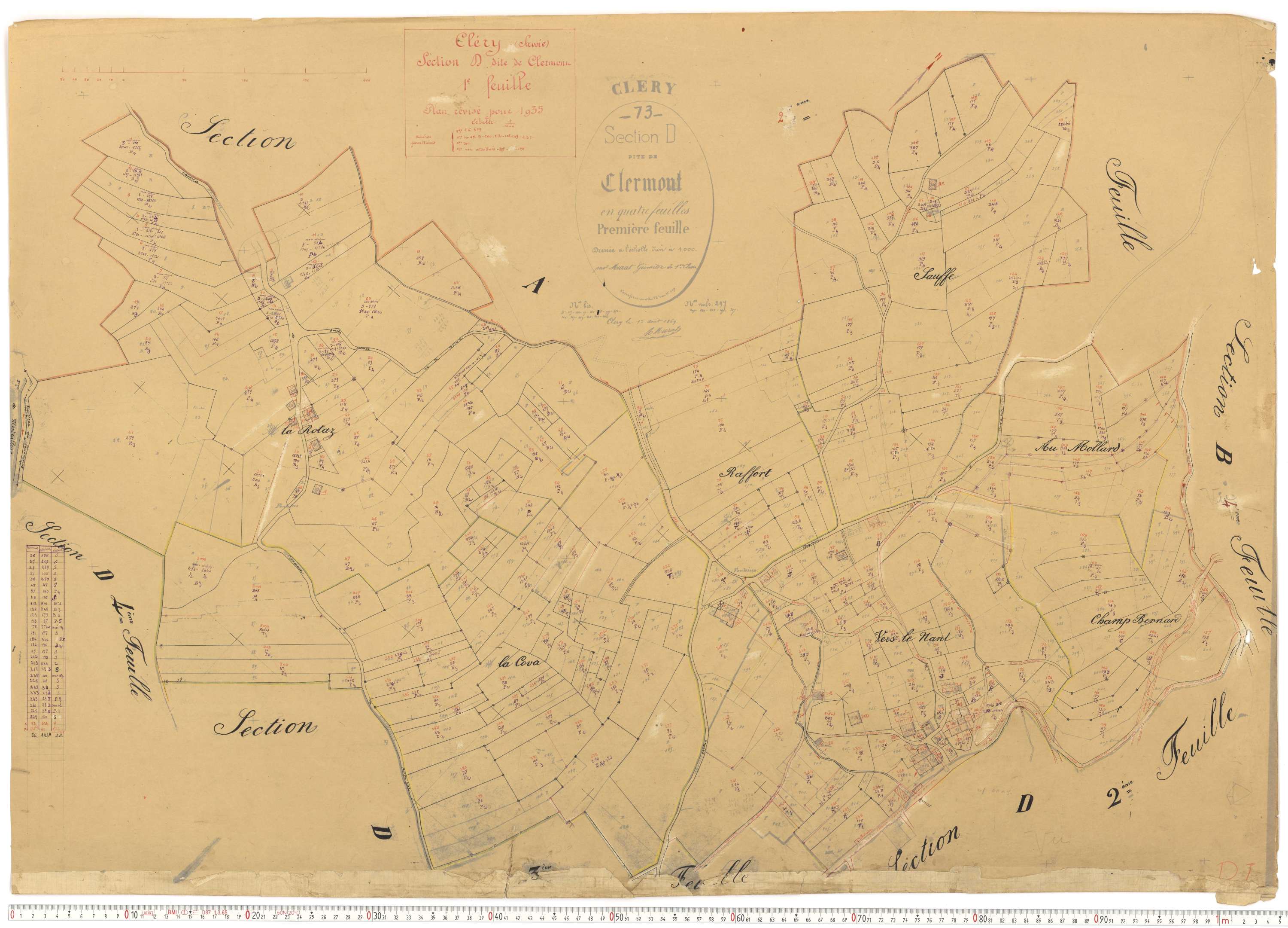 Cléry - Cadastre rénové (1935).