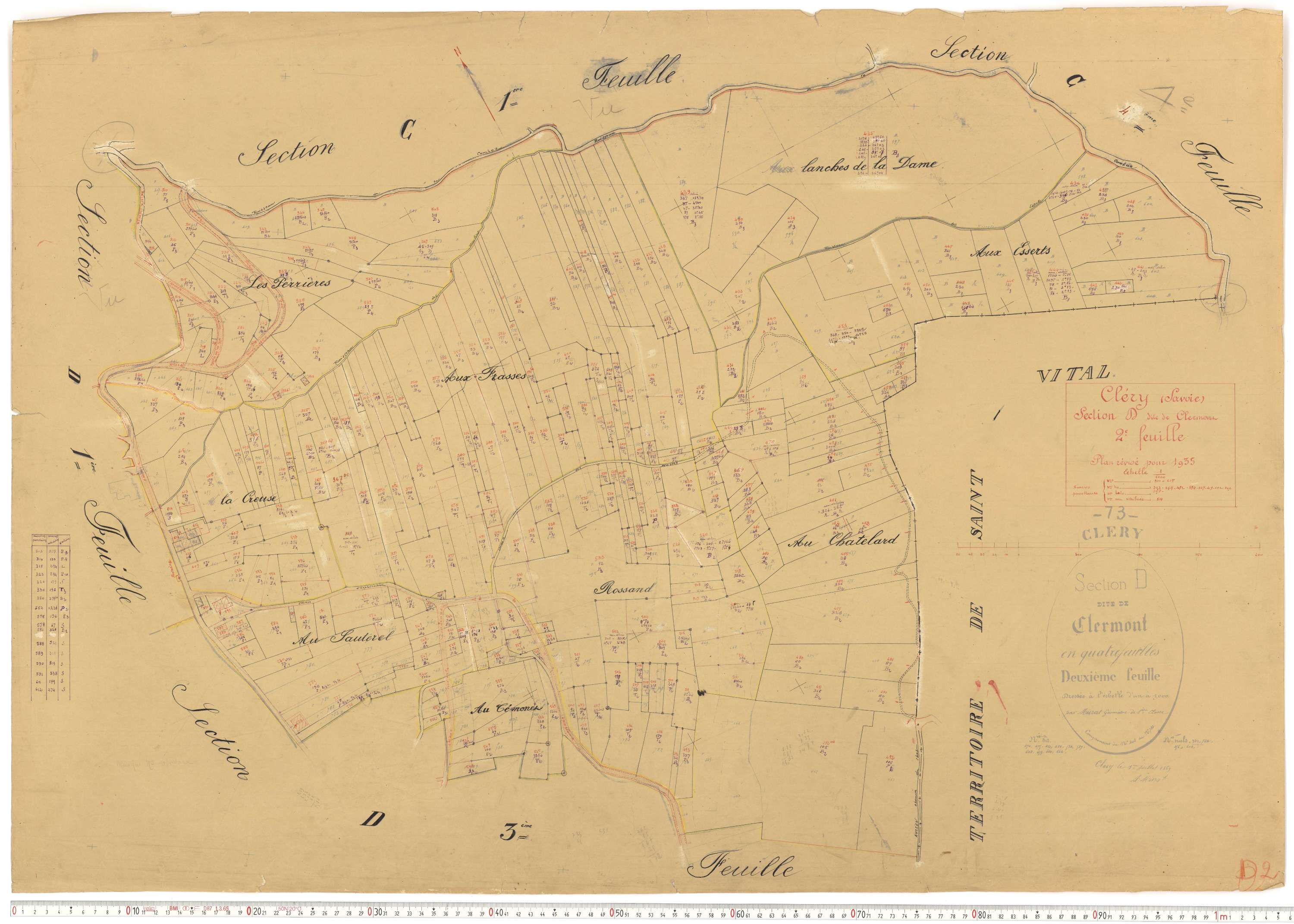 Cléry - Cadastre rénové (1935).