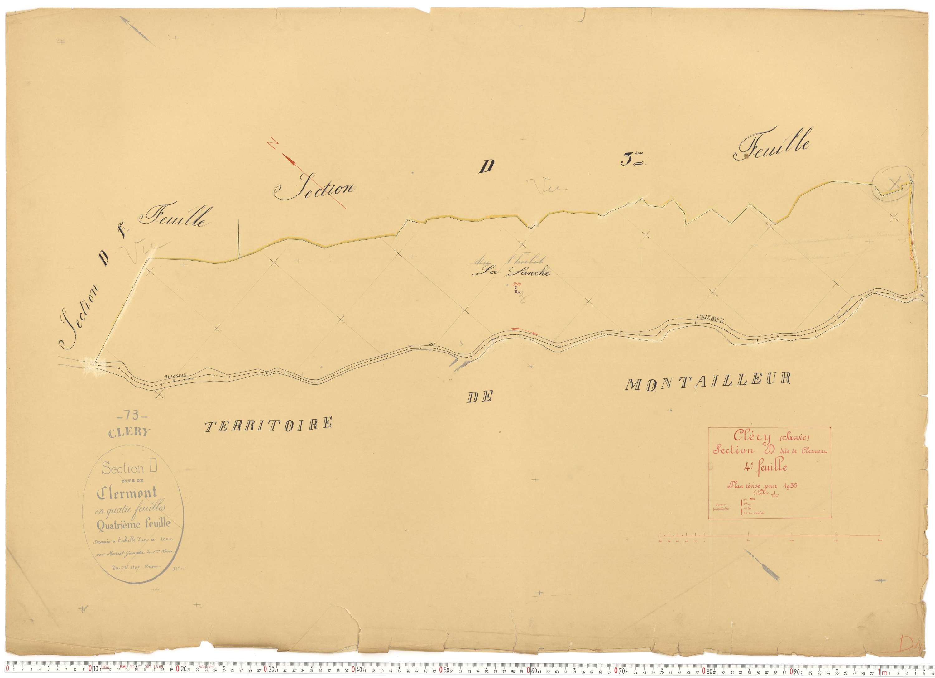 Cléry - Cadastre rénové (1935).