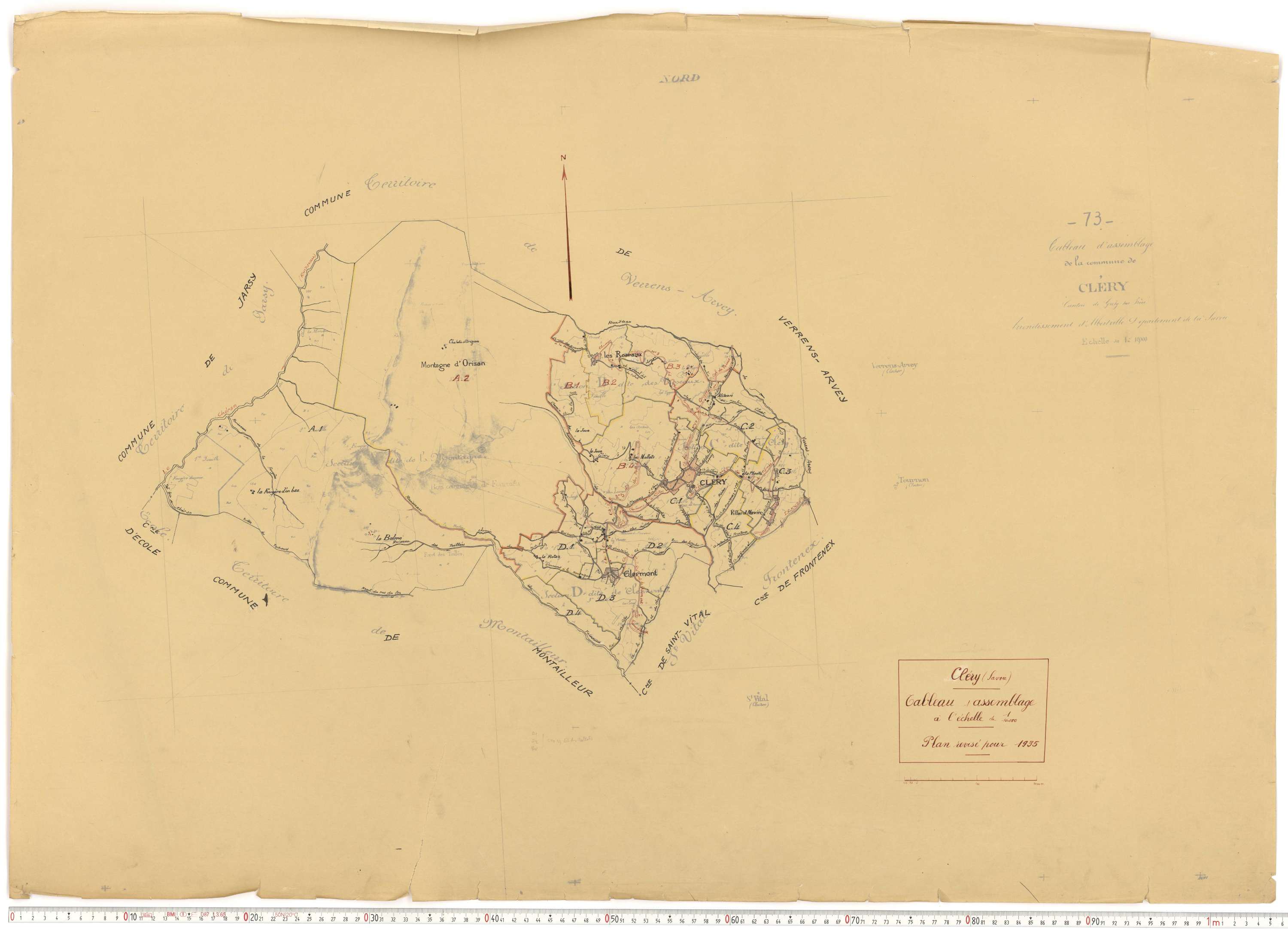 Cléry - Cadastre rénové (1935).