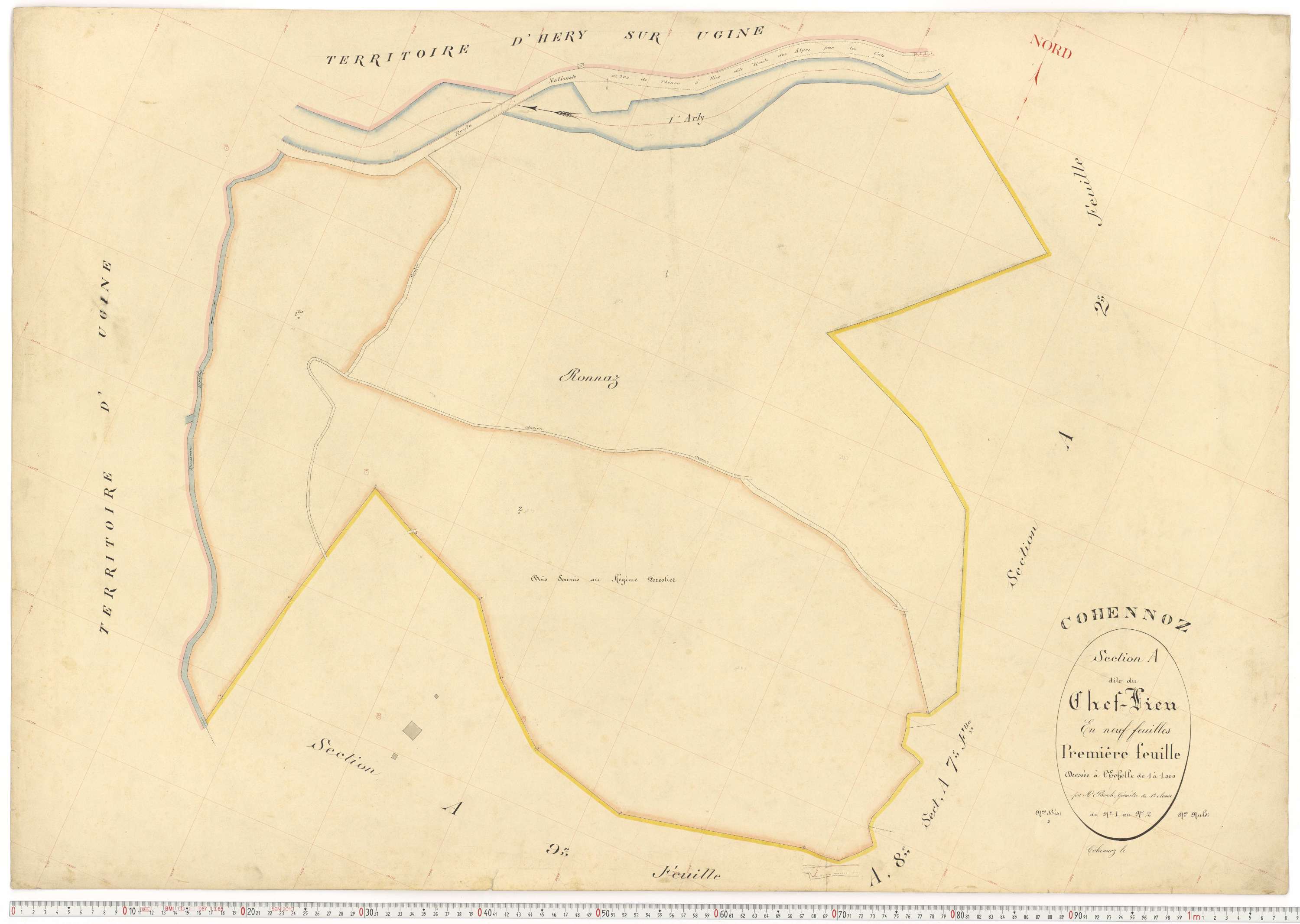 Cohennoz - Plans cadastraux du premier cadastre français.