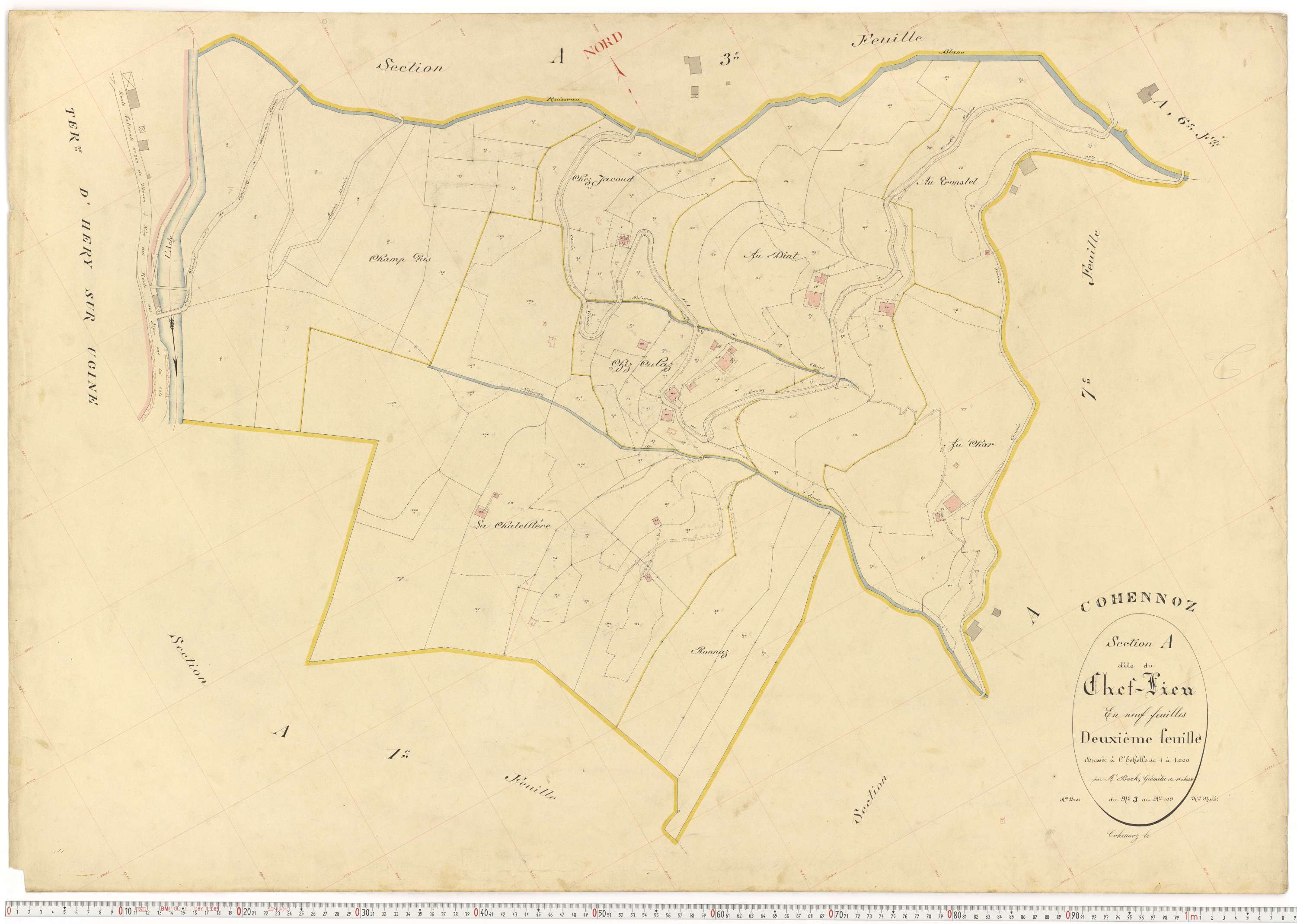 Cohennoz - Plans cadastraux du premier cadastre français.