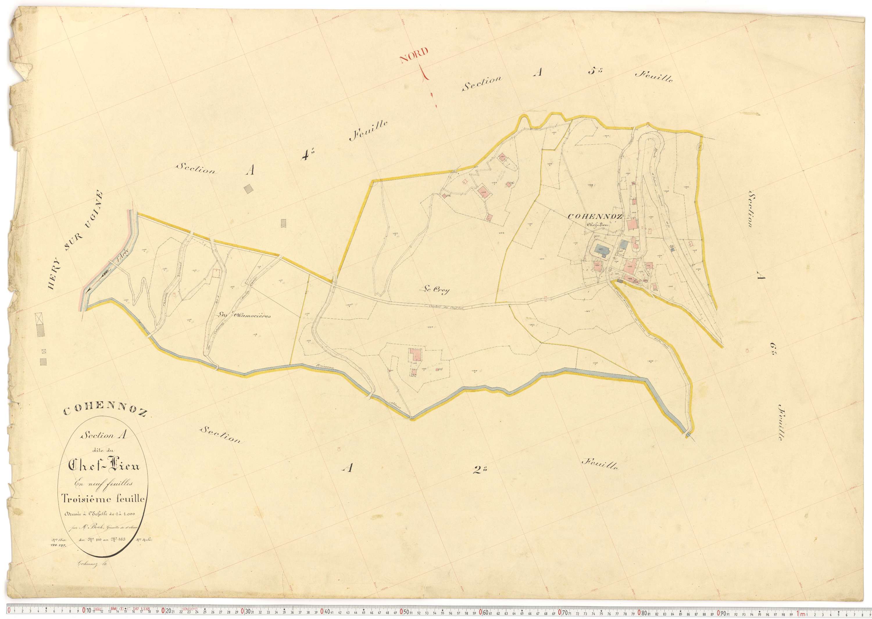 Cohennoz - Plans cadastraux du premier cadastre français.