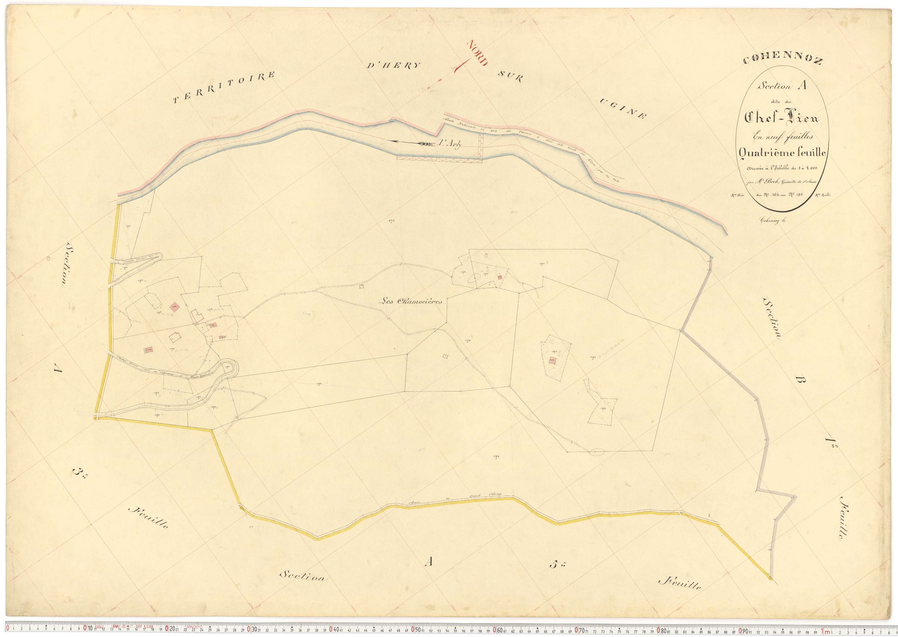 Cohennoz - Plans cadastraux du premier cadastre français.