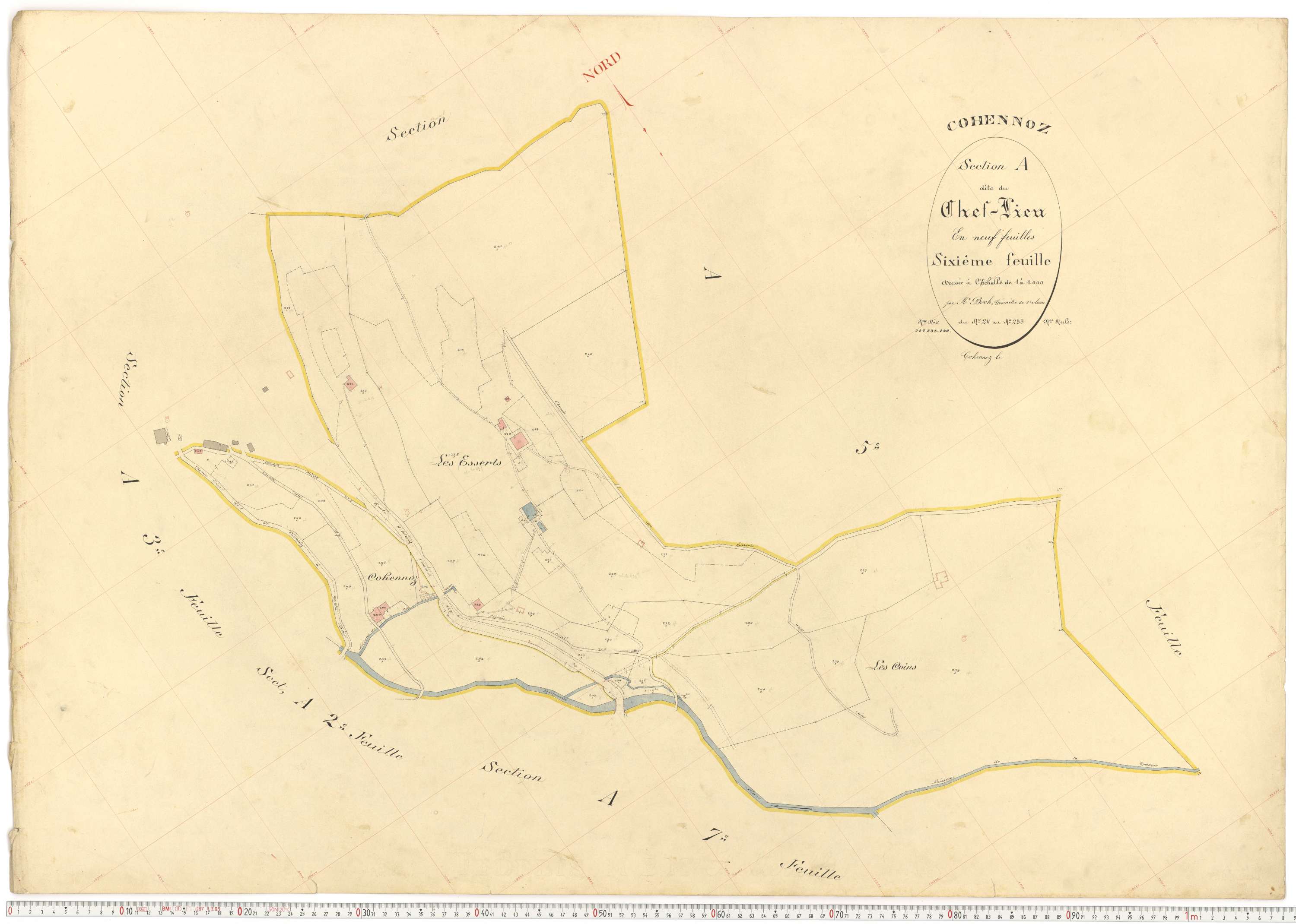 Cohennoz - Plans cadastraux du premier cadastre français.