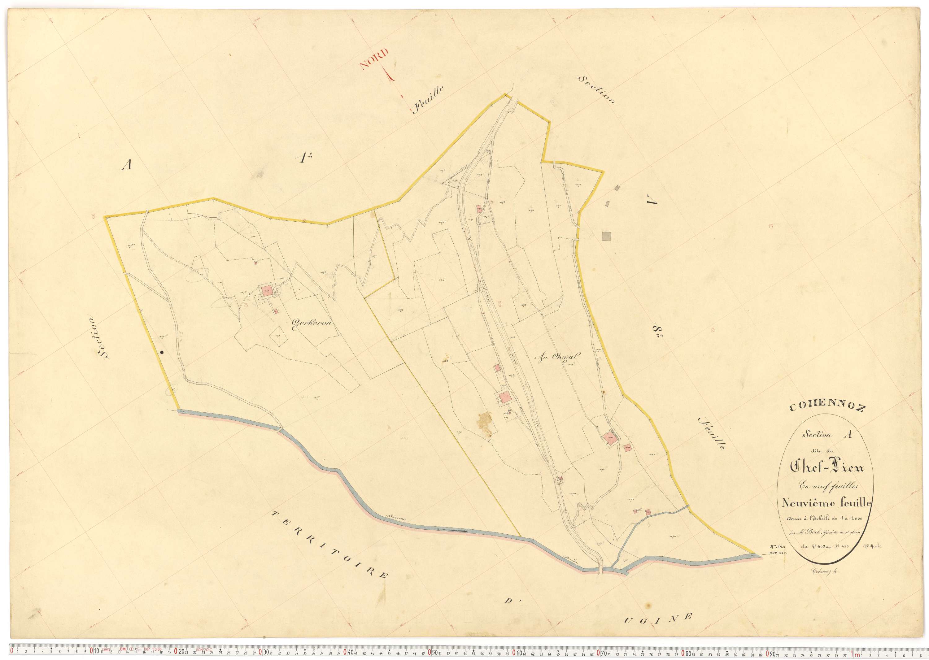 Cohennoz - Plans cadastraux du premier cadastre français.