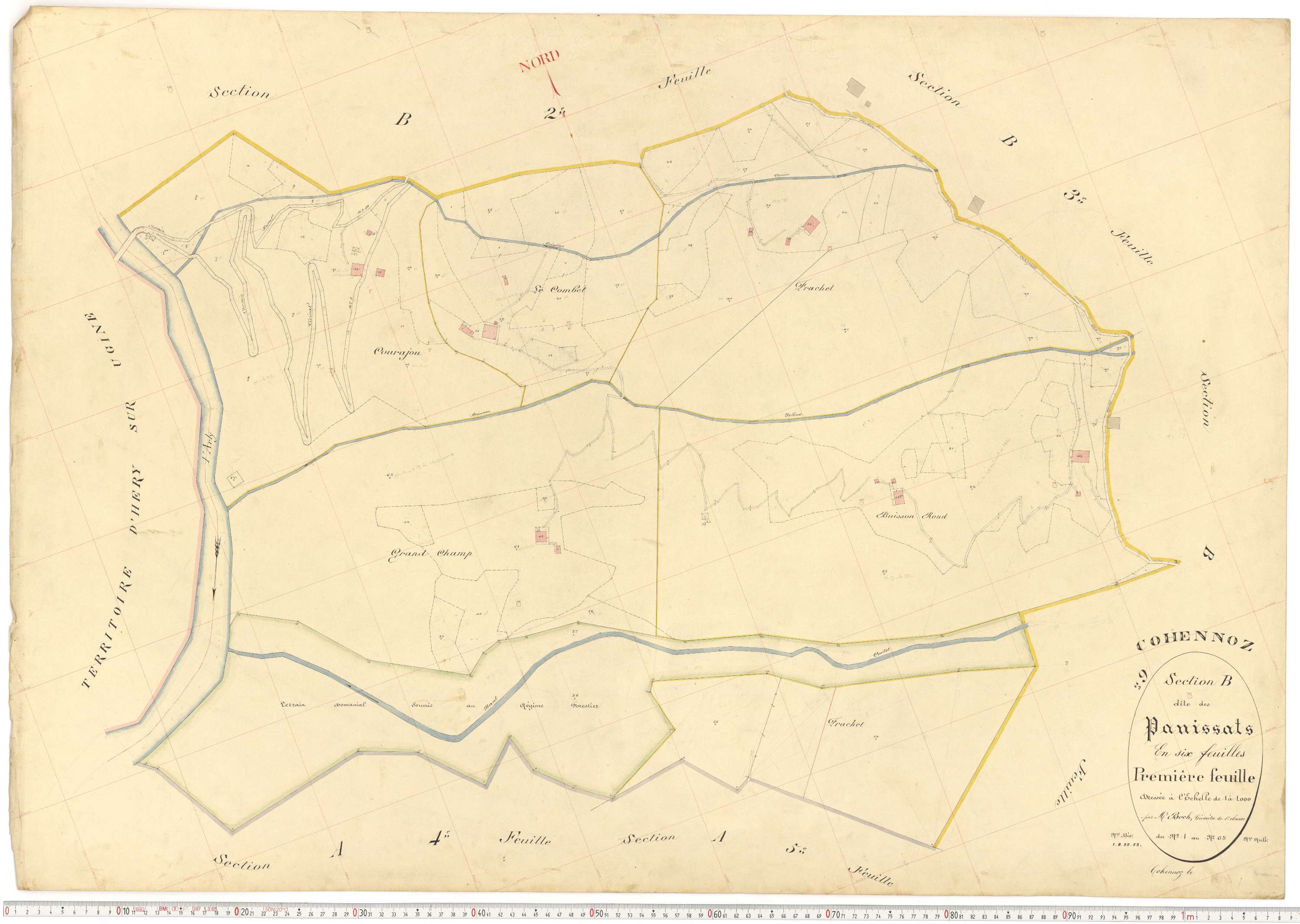 Cohennoz - Plans cadastraux du premier cadastre français.