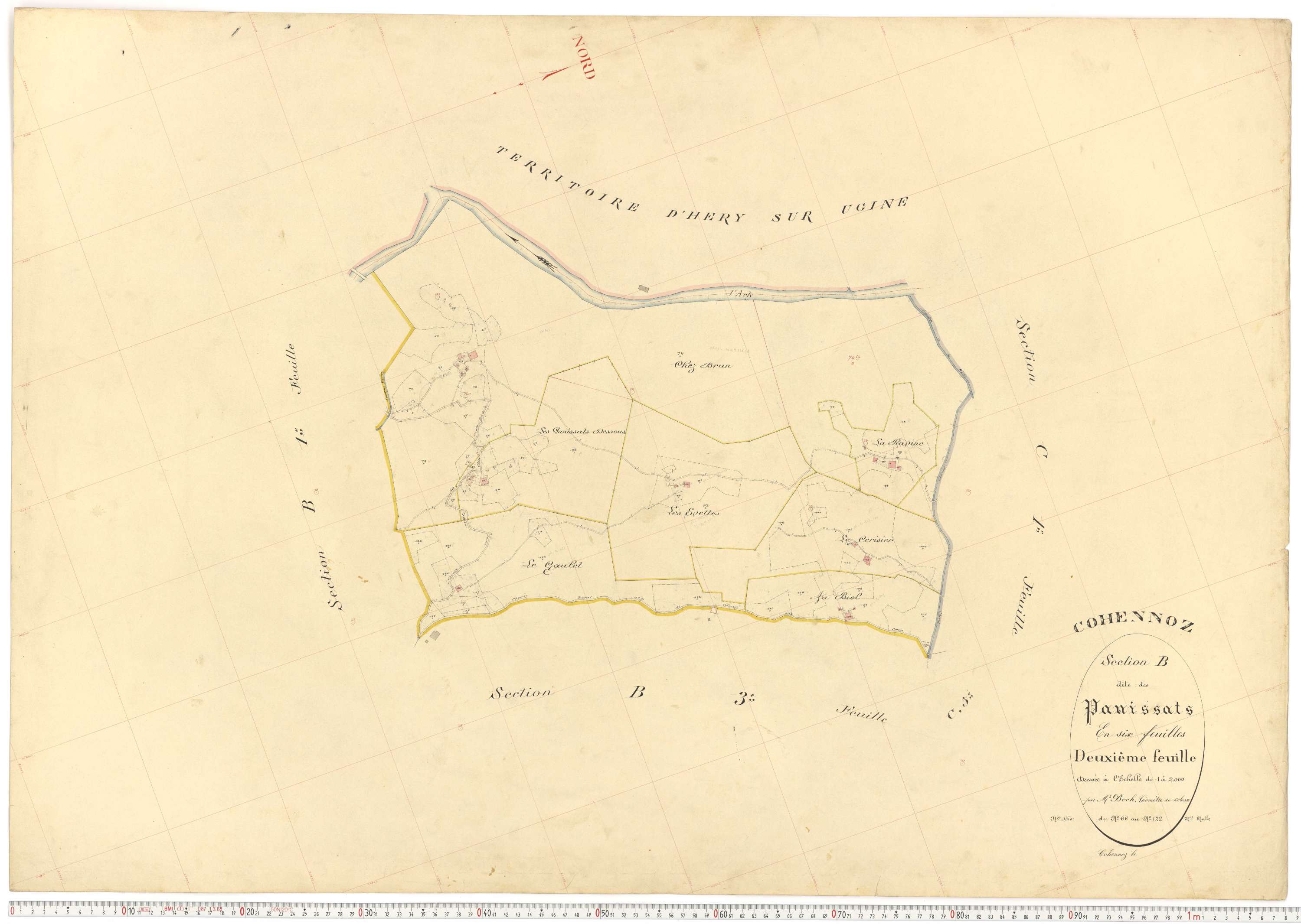 Cohennoz - Plans cadastraux du premier cadastre français.