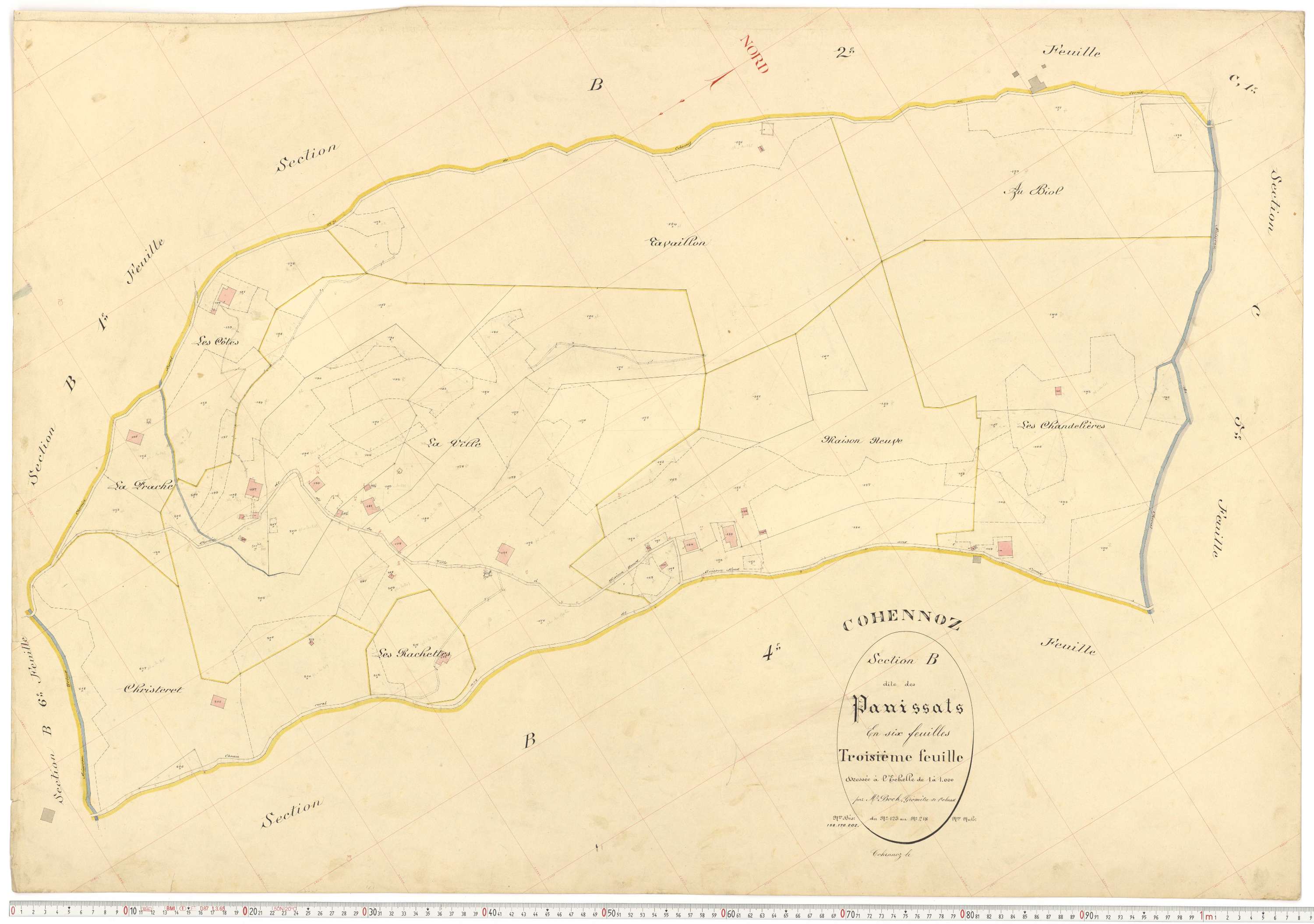 Cohennoz - Plans cadastraux du premier cadastre français.