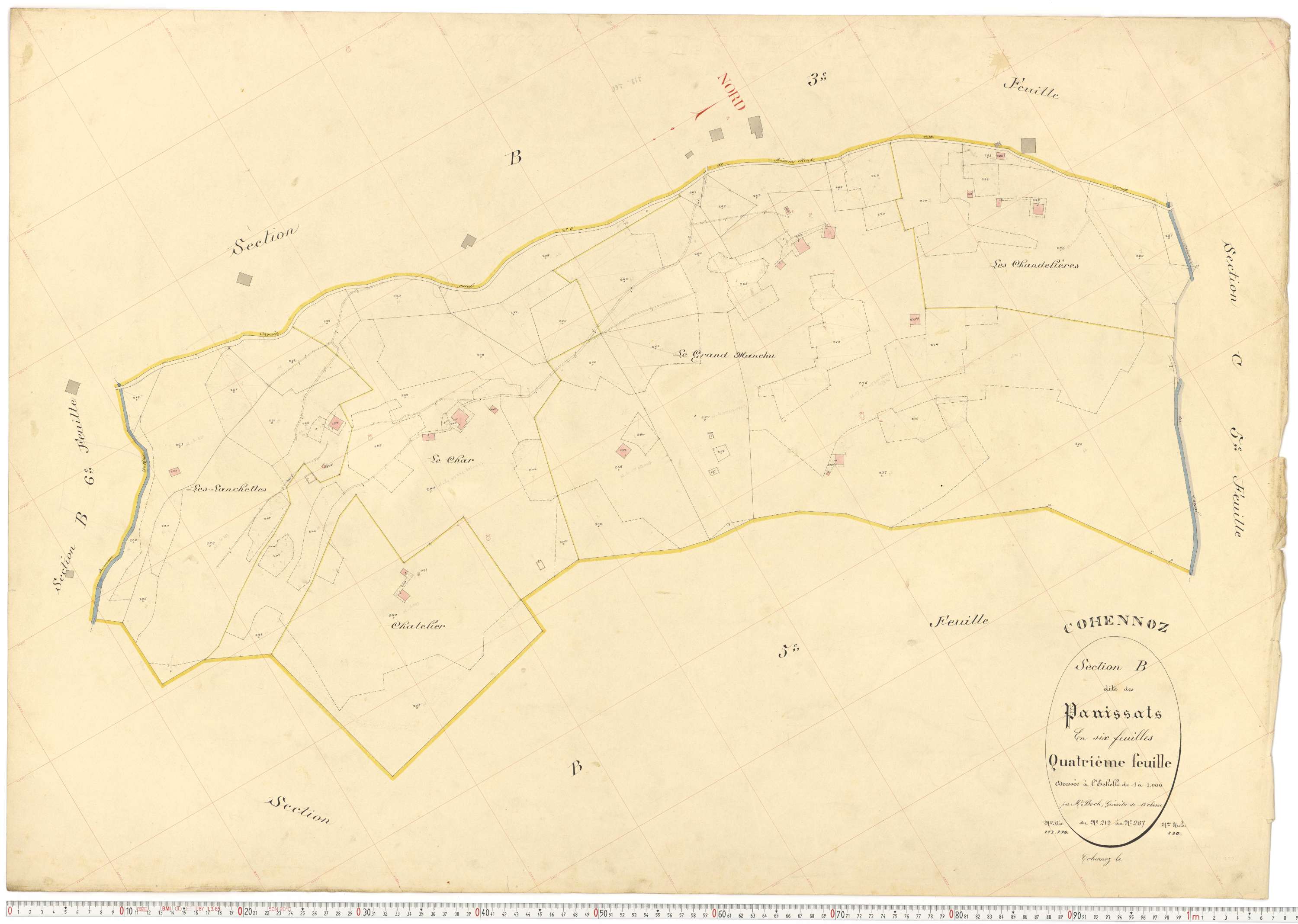 Cohennoz - Plans cadastraux du premier cadastre français.