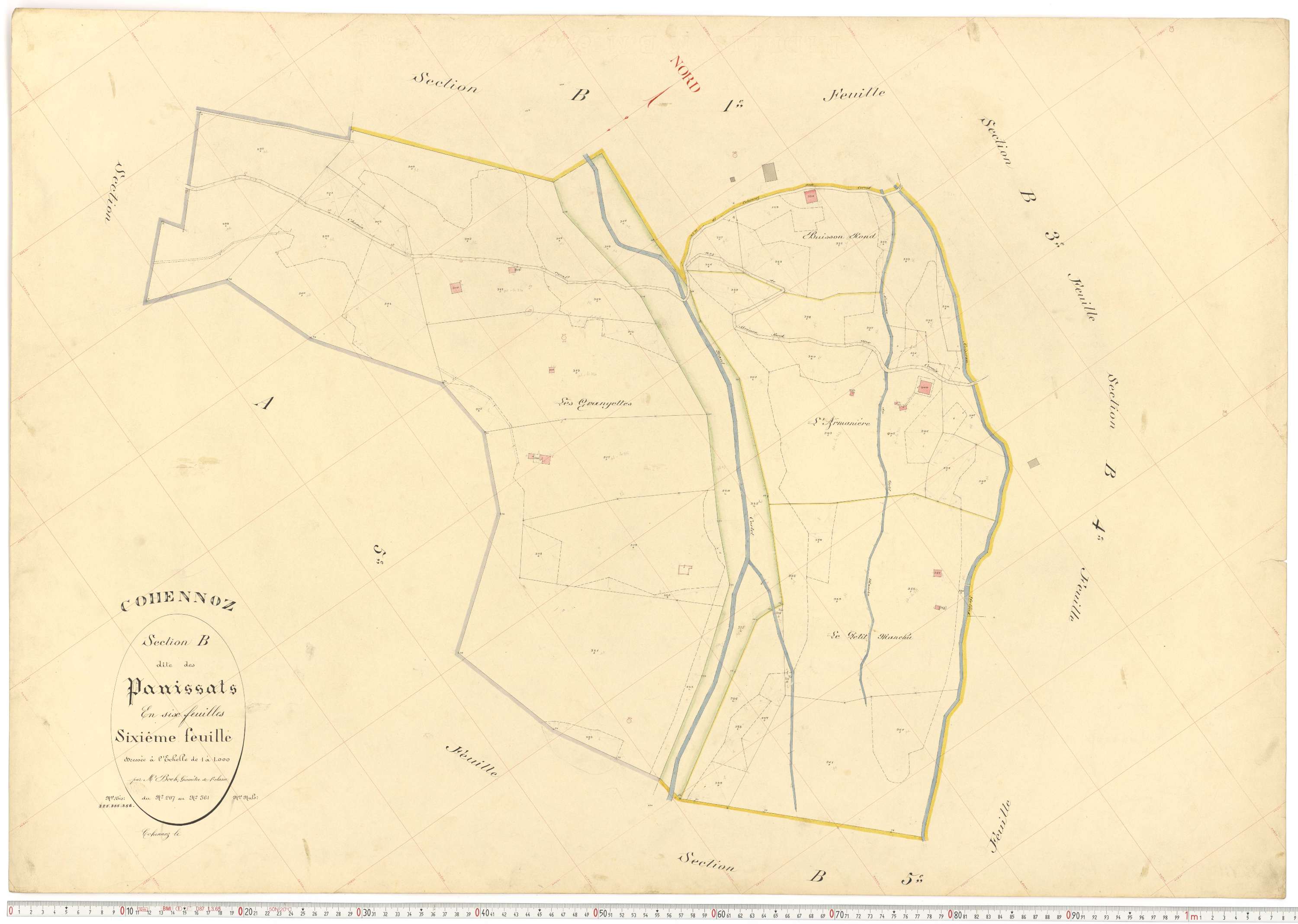 Cohennoz - Plans cadastraux du premier cadastre français.