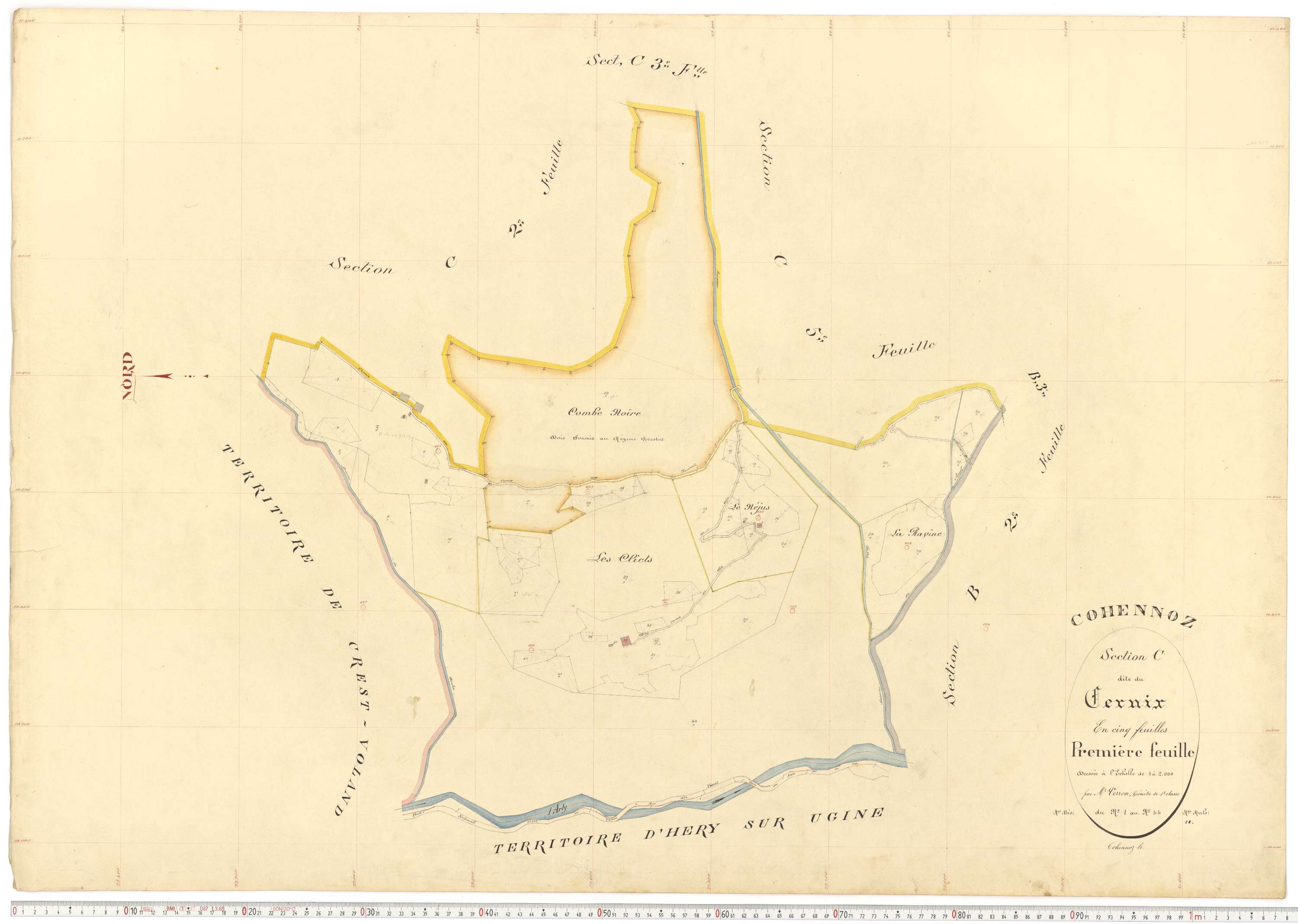 Cohennoz - Plans cadastraux du premier cadastre français.