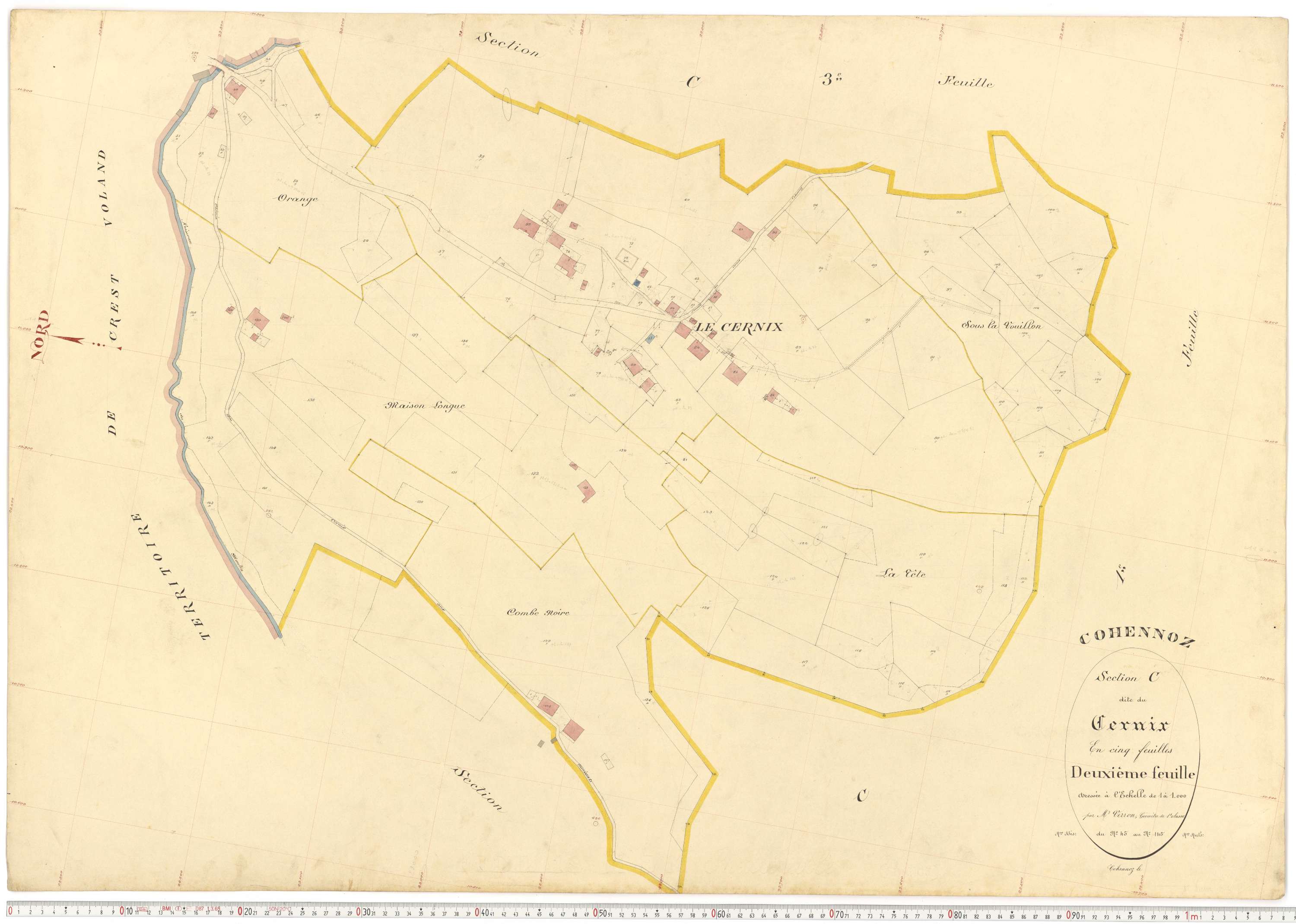 Cohennoz - Plans cadastraux du premier cadastre français.