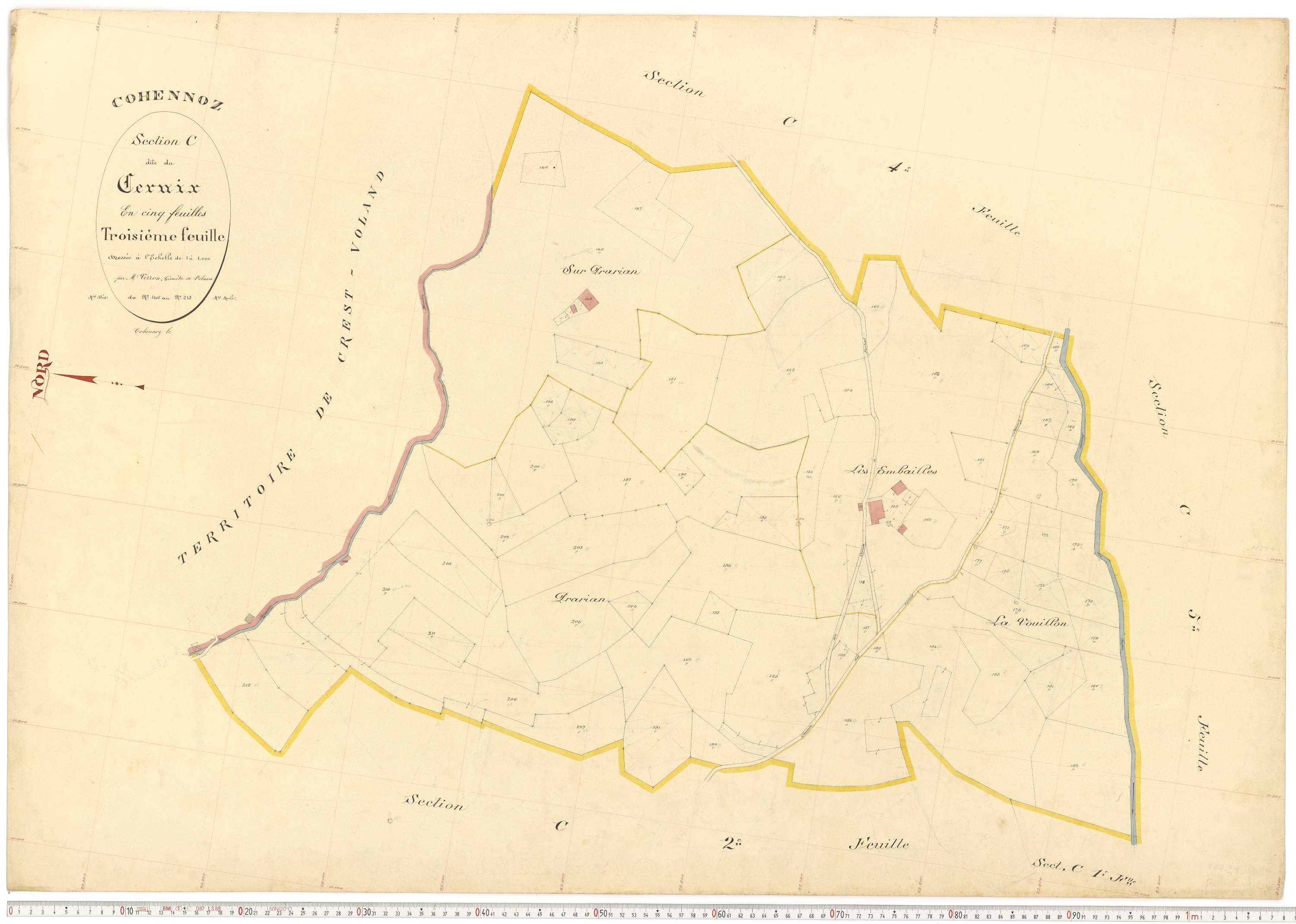 Cohennoz - Plans cadastraux du premier cadastre français.