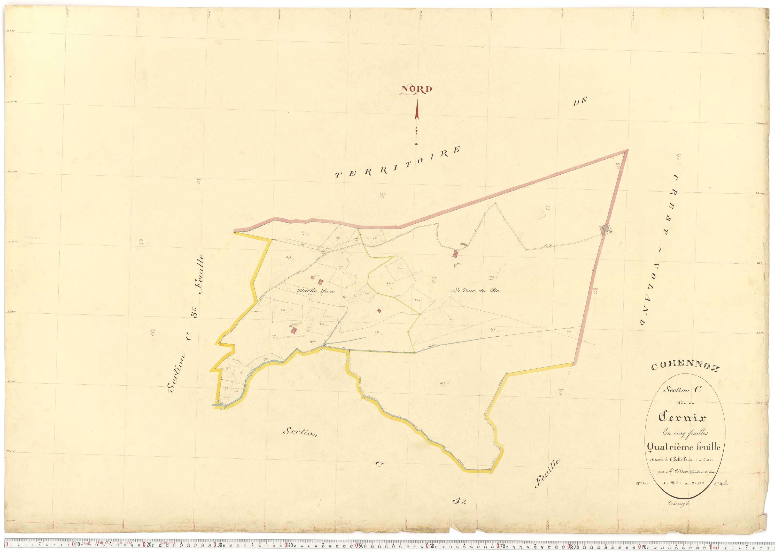Cohennoz - Plans cadastraux du premier cadastre français.