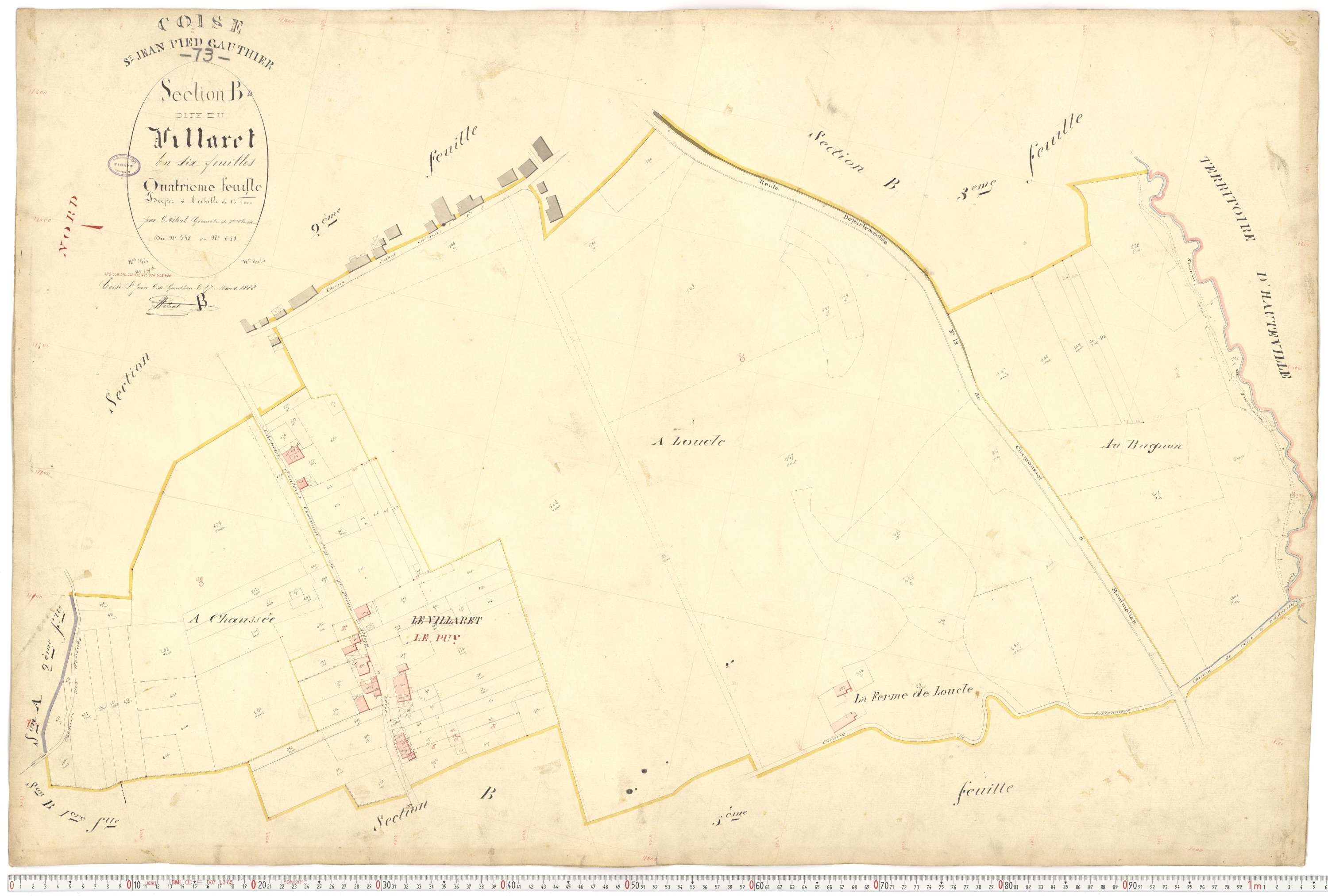 Coise-Saint-Jean-Pied-Gauthier - Cadastre français (1884).