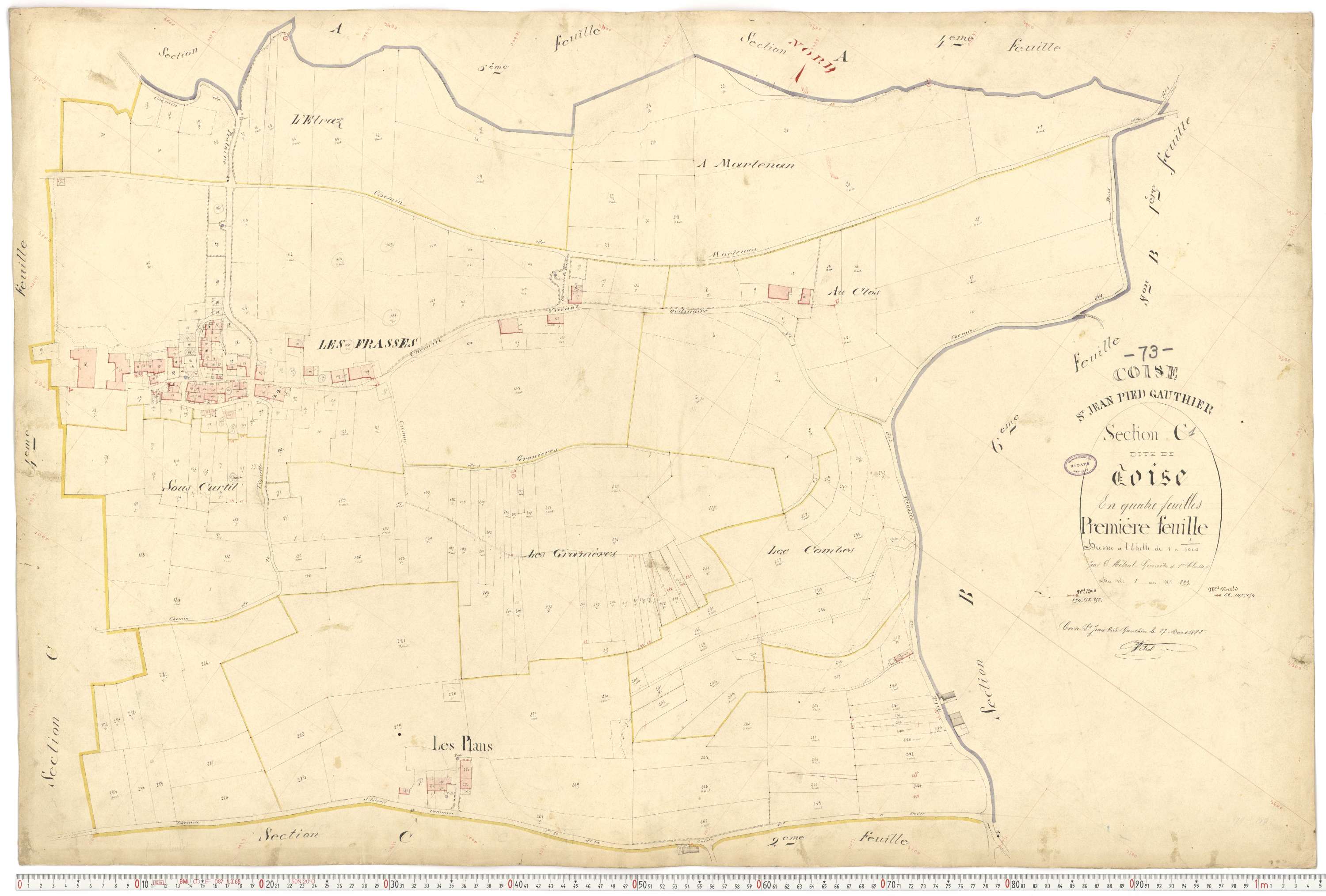 Coise-Saint-Jean-Pied-Gauthier - Cadastre français (1884).