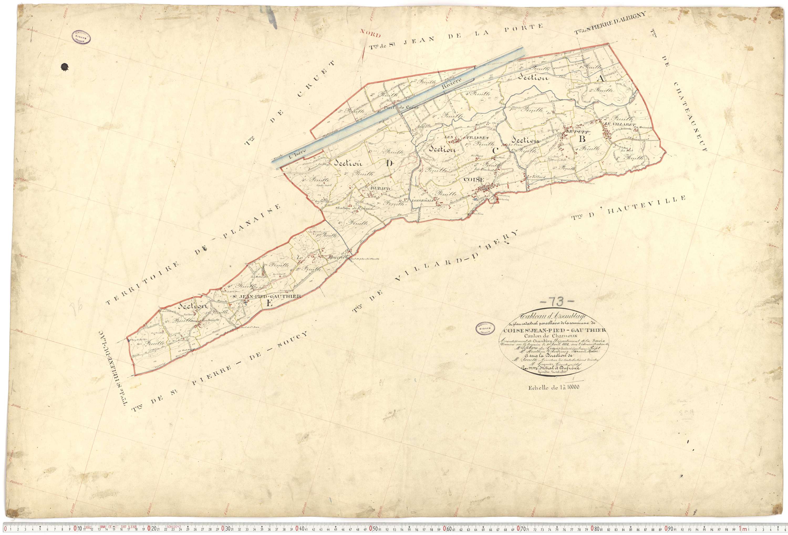 Coise-Saint-Jean-Pied-Gauthier - Cadastre français (1884).
