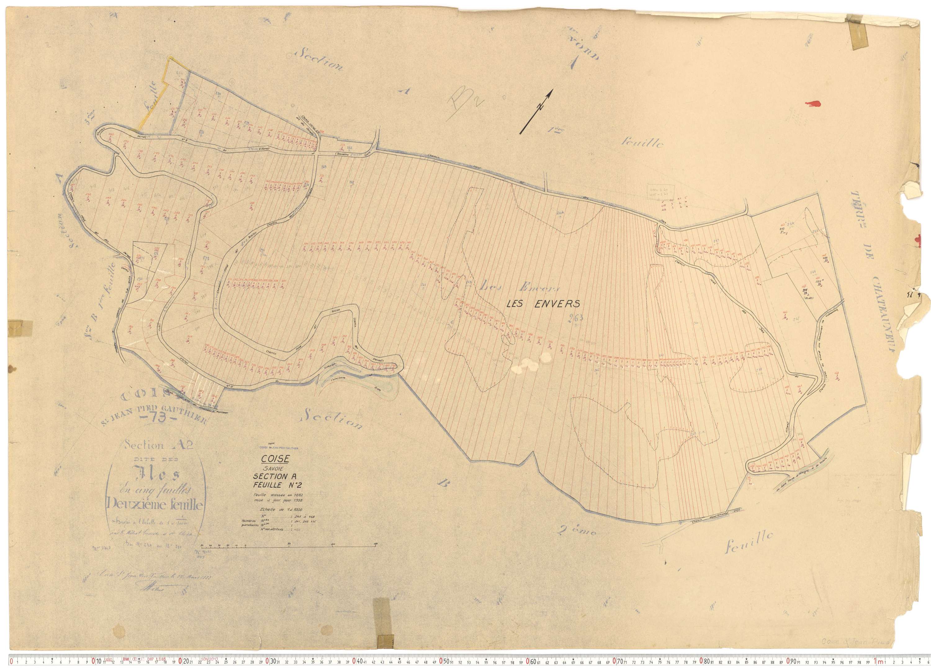 Coise-Saint-Jean-Pied-Gauthier - Cadastre rénové, version de travail (1958).