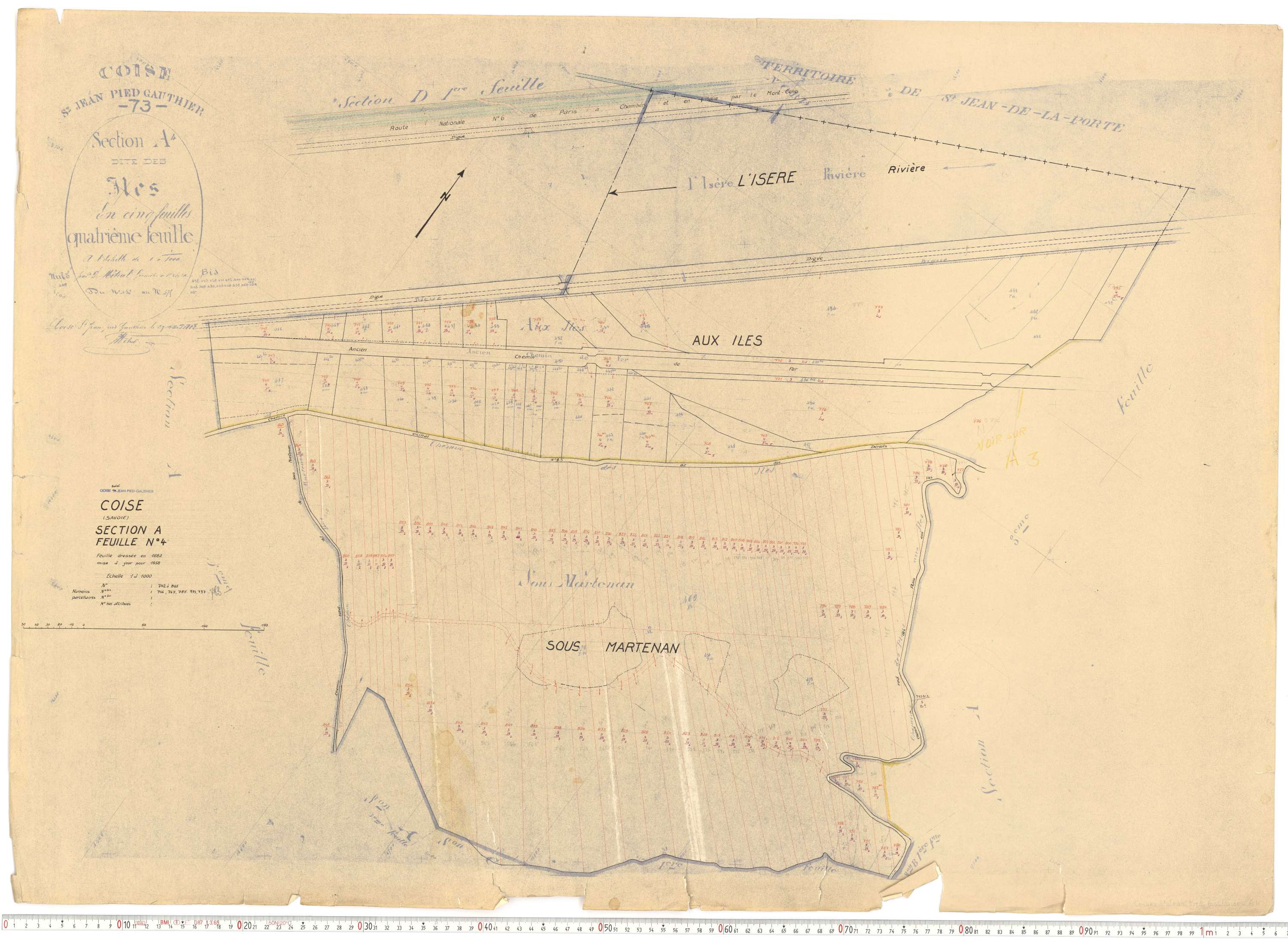 Coise-Saint-Jean-Pied-Gauthier - Cadastre rénové, version de travail (1958).