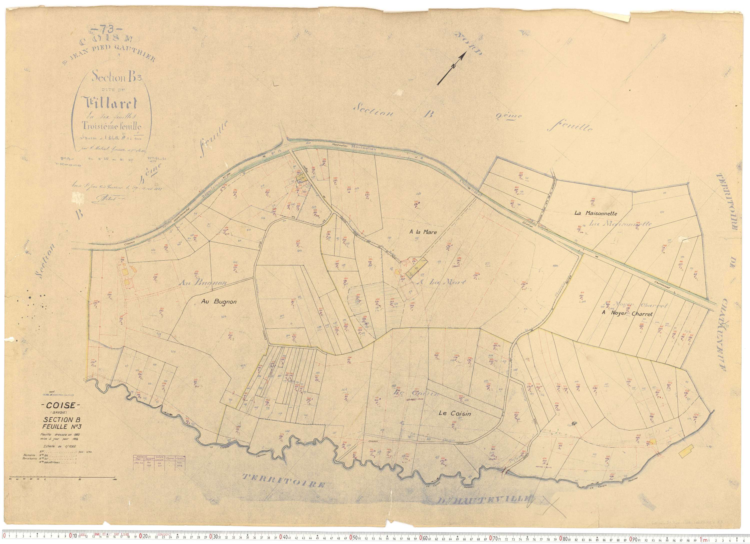 Coise-Saint-Jean-Pied-Gauthier - Cadastre rénové, version de travail (1958).