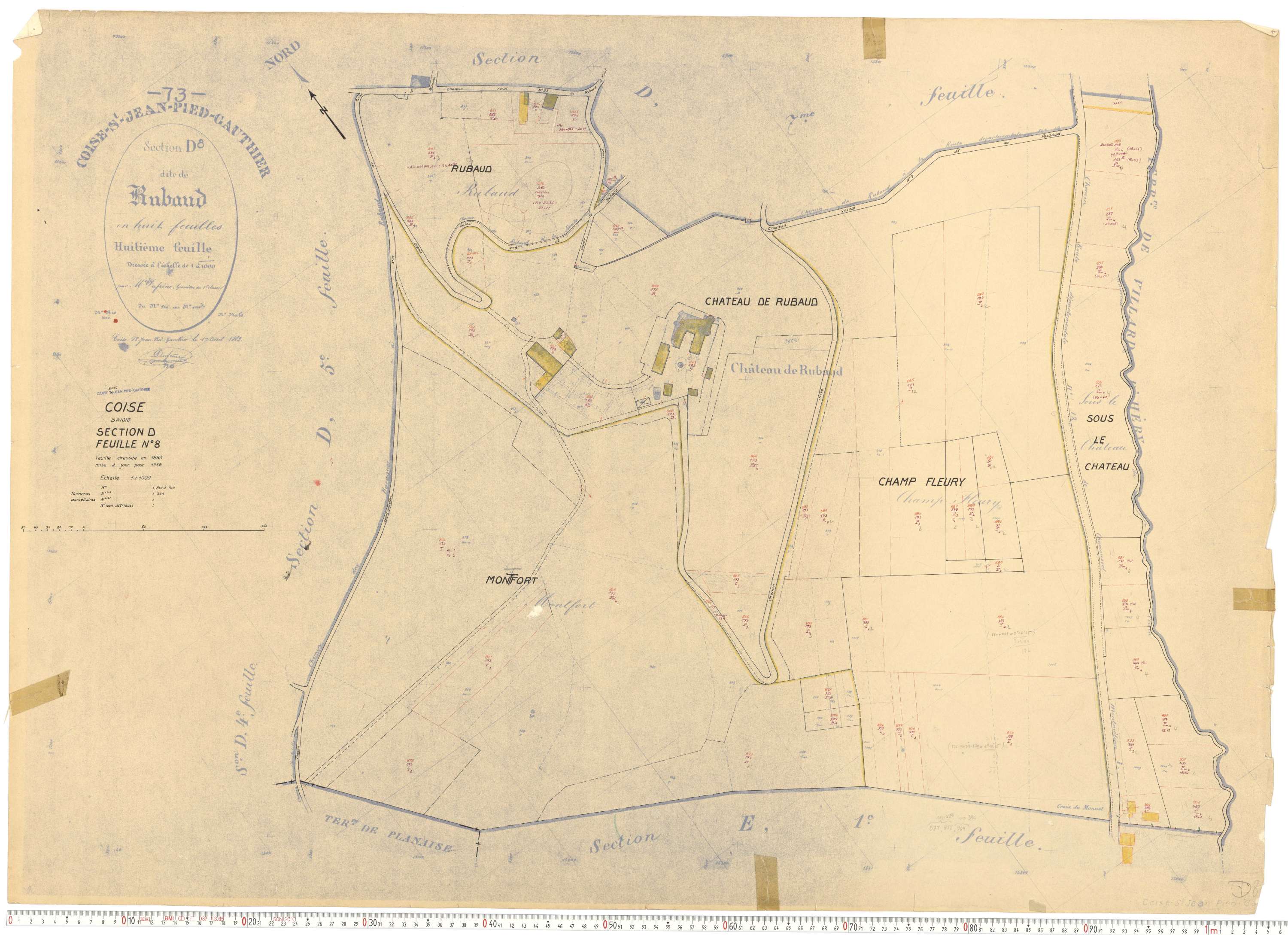 Coise-Saint-Jean-Pied-Gauthier - Cadastre rénové, version de travail (1958).