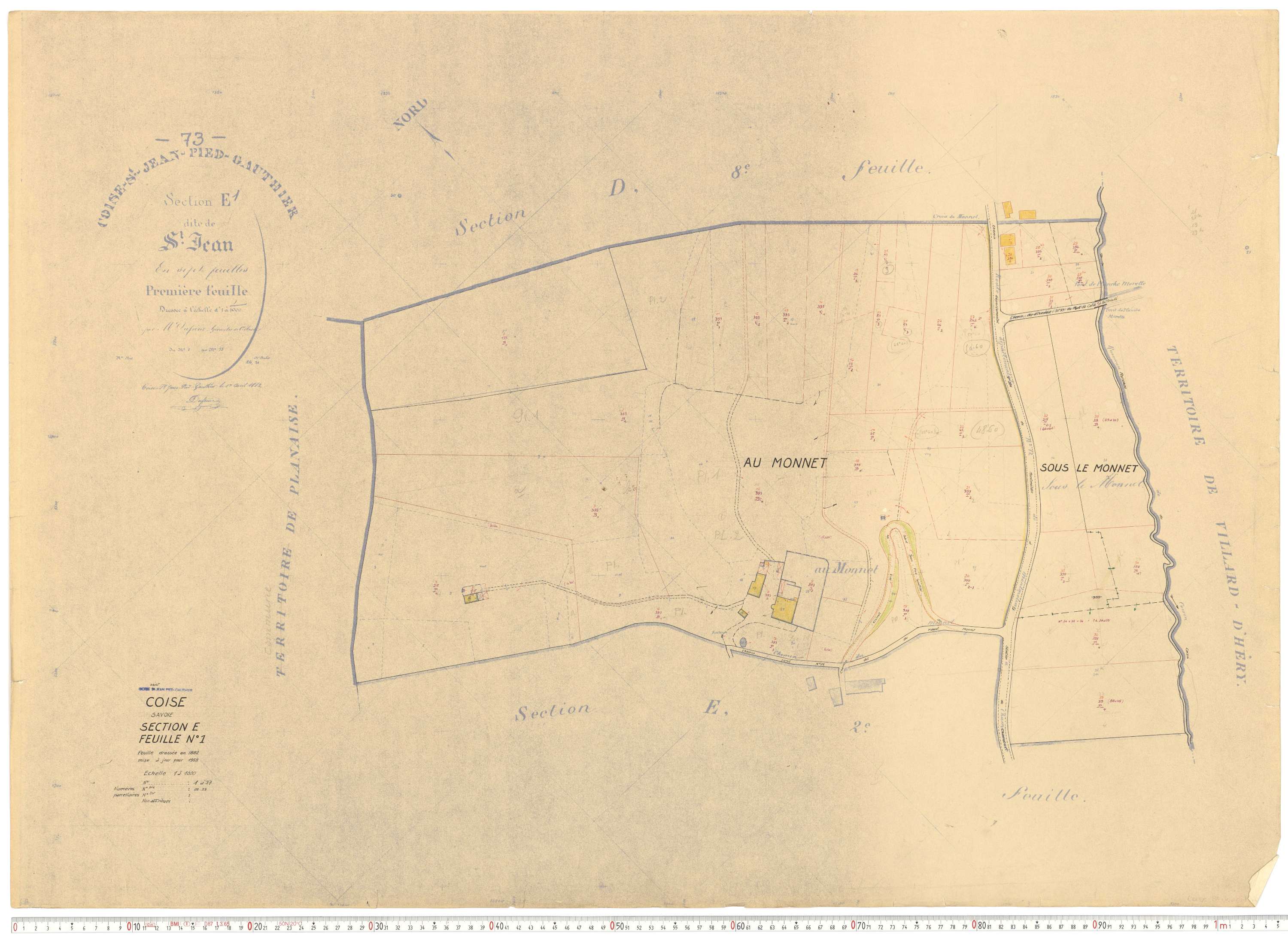 Coise-Saint-Jean-Pied-Gauthier - Cadastre rénové, version de travail (1958).