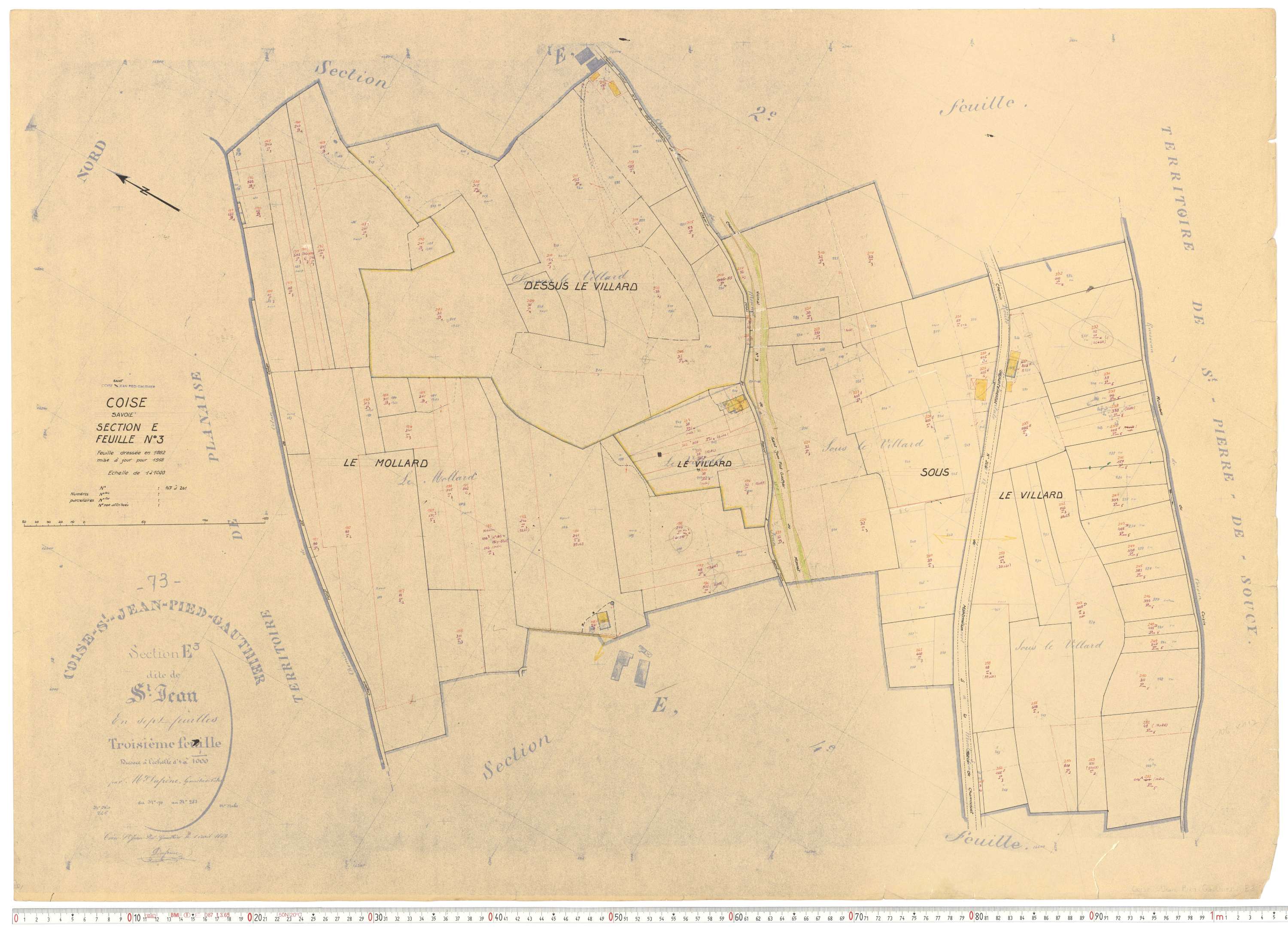 Coise-Saint-Jean-Pied-Gauthier - Cadastre rénové, version de travail (1958).
