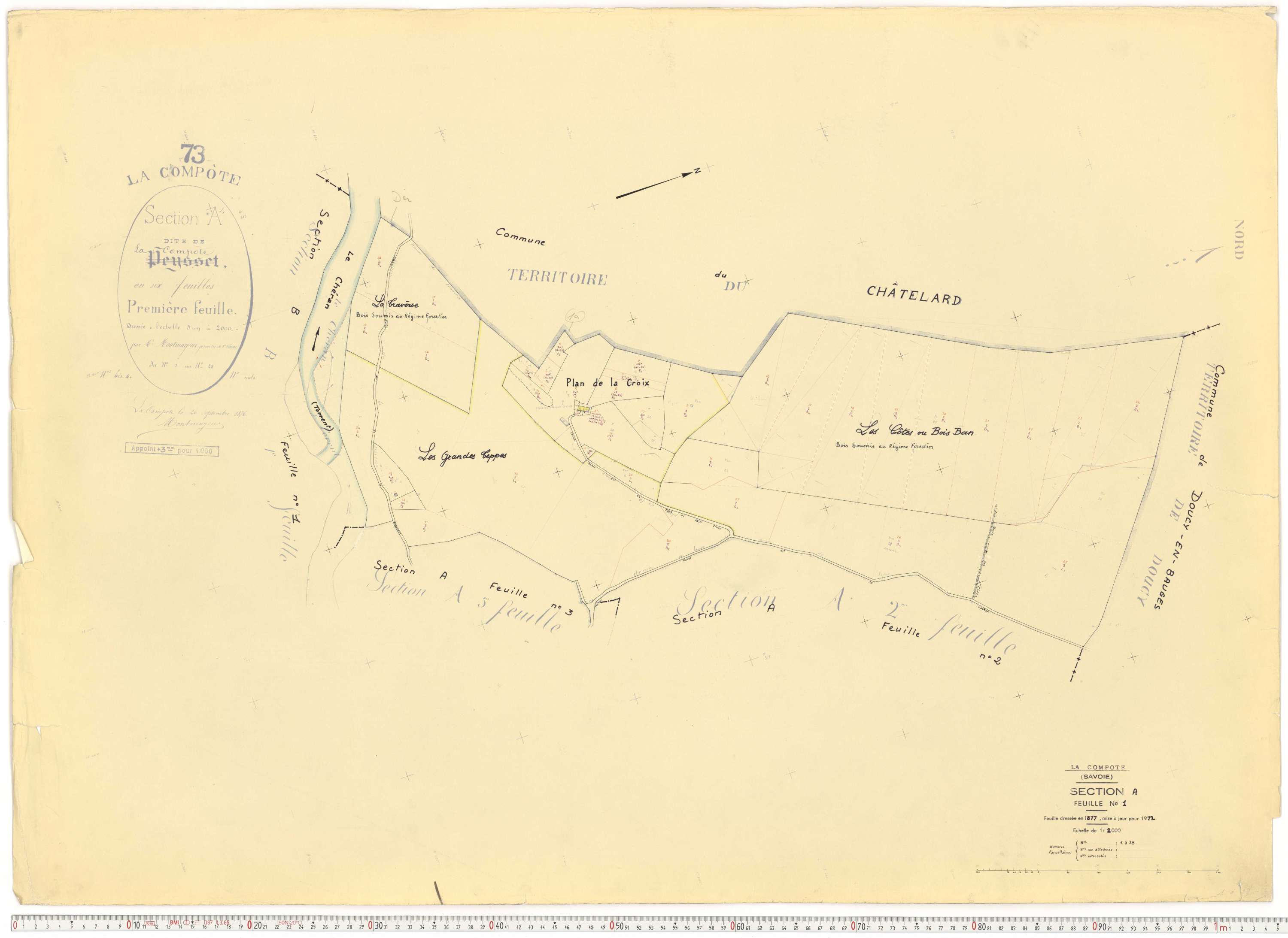 La Compôte - Cadastre rénové, version de travail (1972).
