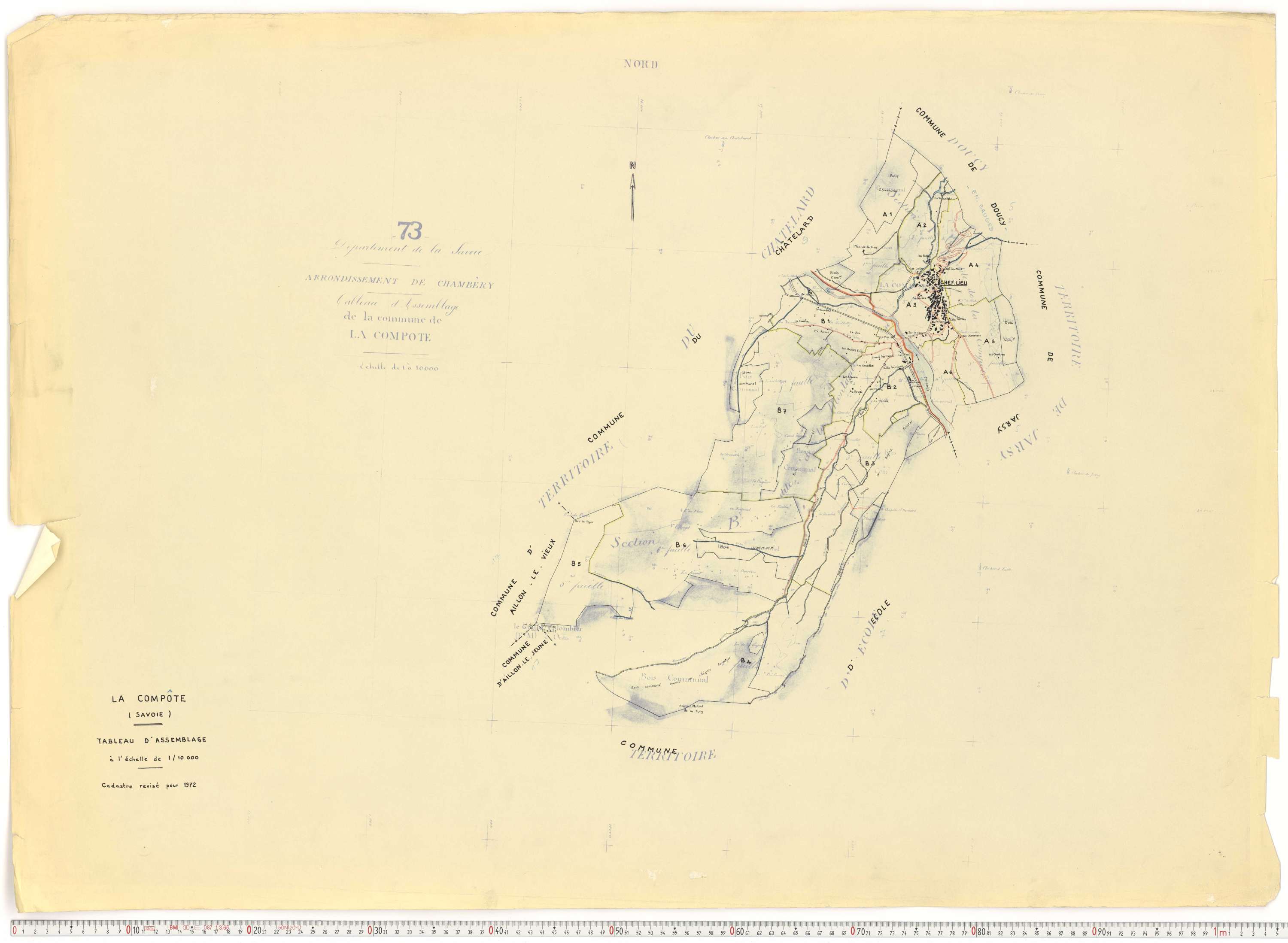 La Compôte - Cadastre rénové, version de travail (1972).