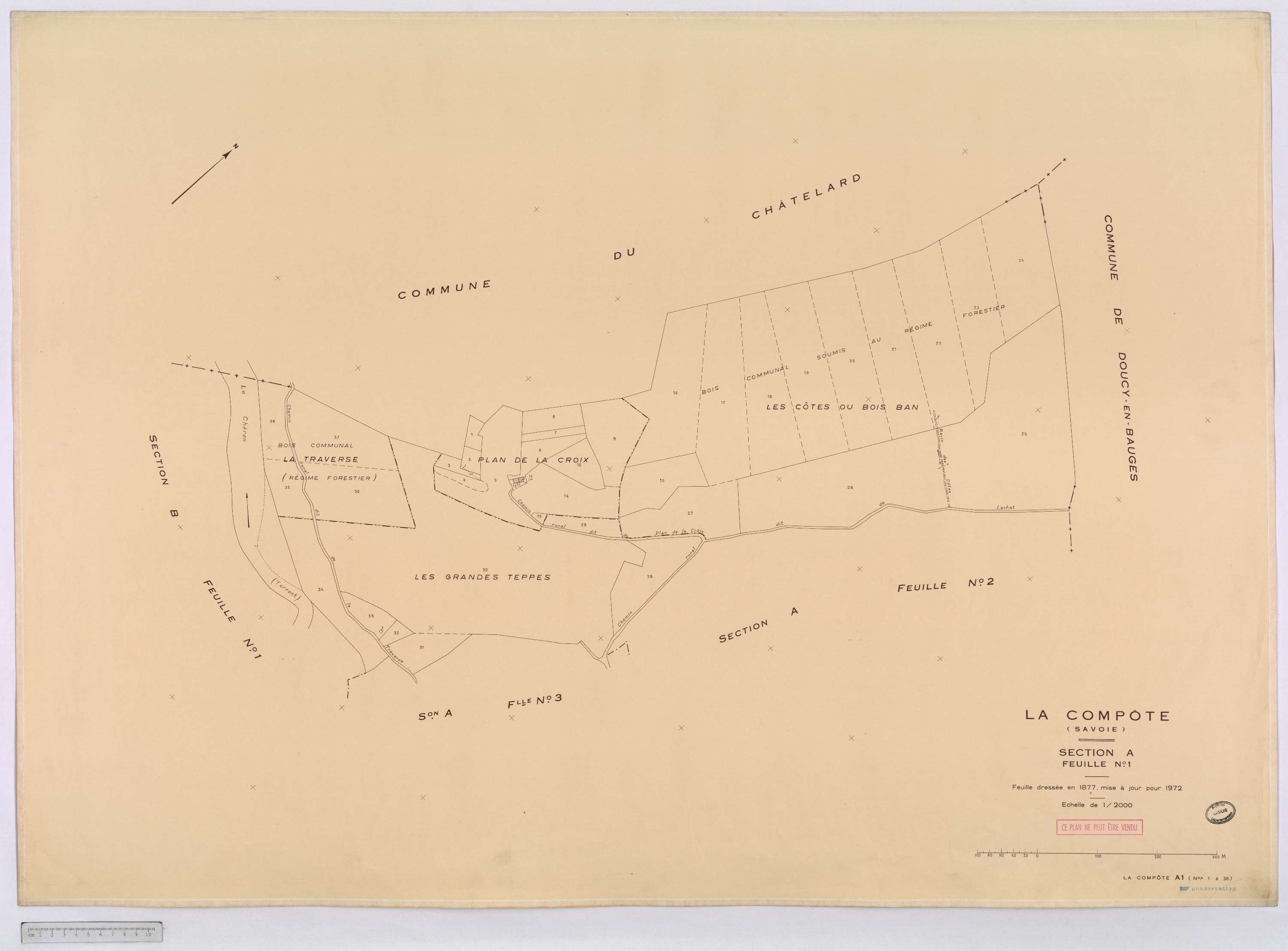 La Compôte - Cadastre rénové, version définitive (1972).